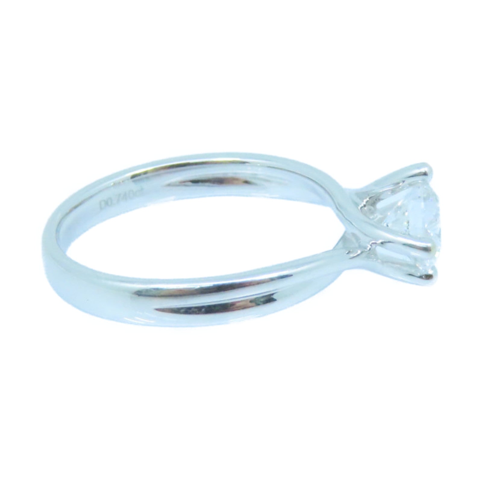 JEWELRY 18K White Gold Diamond Ring 0.74ct Diamond Ring US#5.5