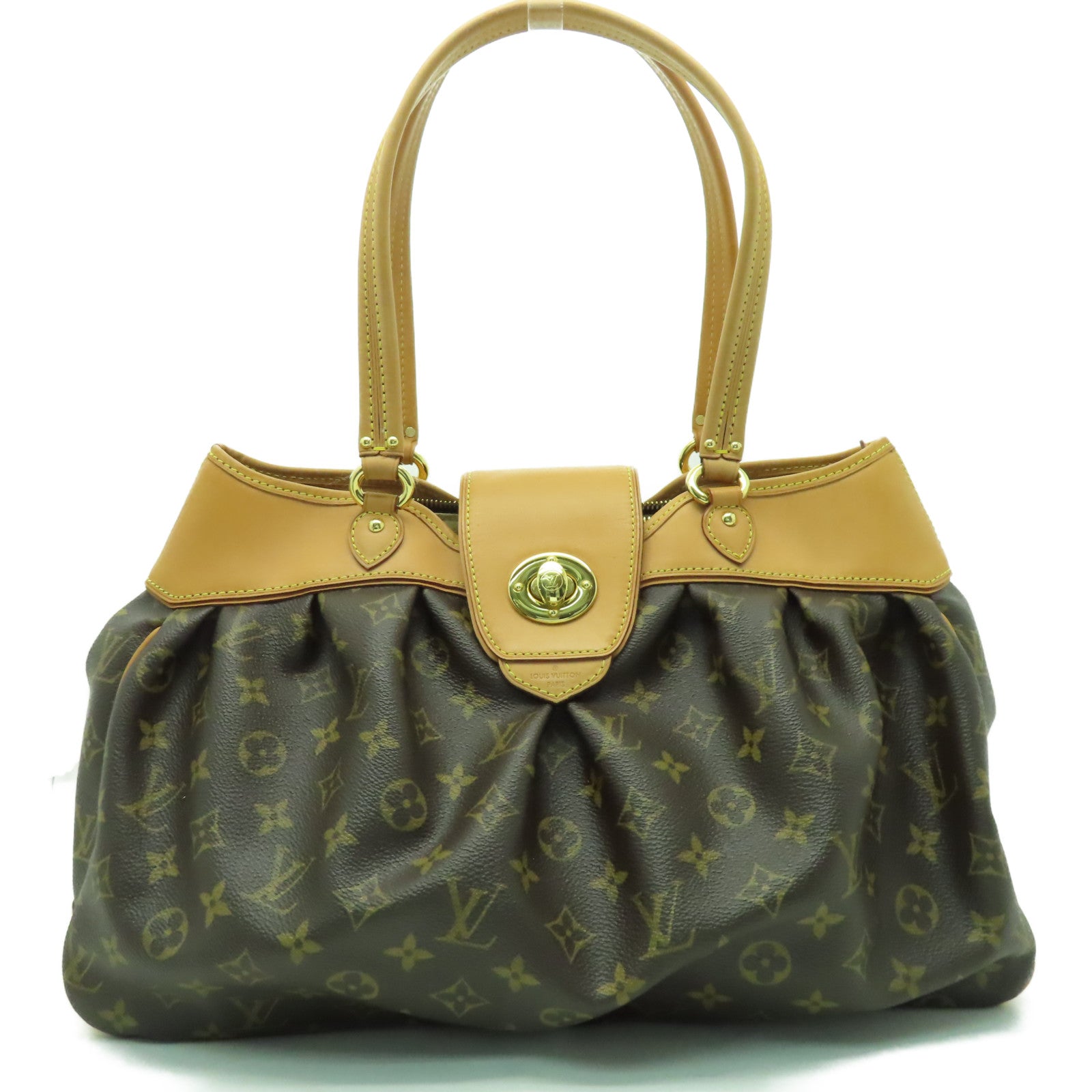 LOUIS VUITTON Monogram Boetie MM金扣肩背袋啡色