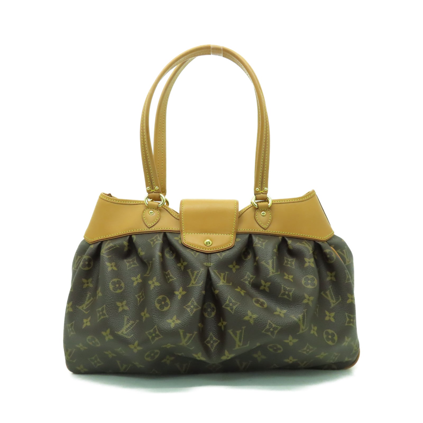 LOUIS VUITTON Monogram Boetie MM金扣肩背袋啡色