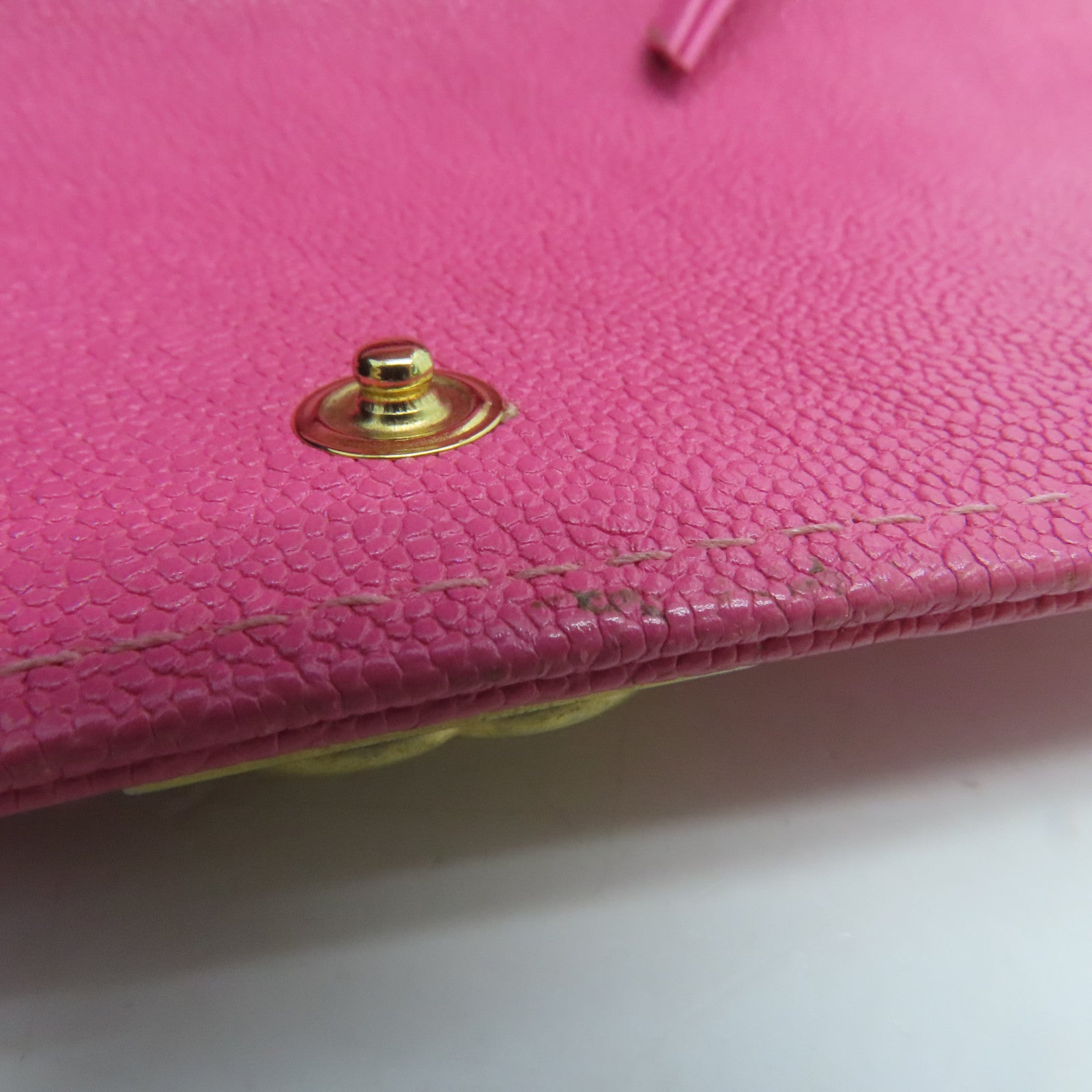 CHANEL 【激减优惠】菱格Caviar皮革Boy Chanel Flap Wallet金扣钱包粉红色
