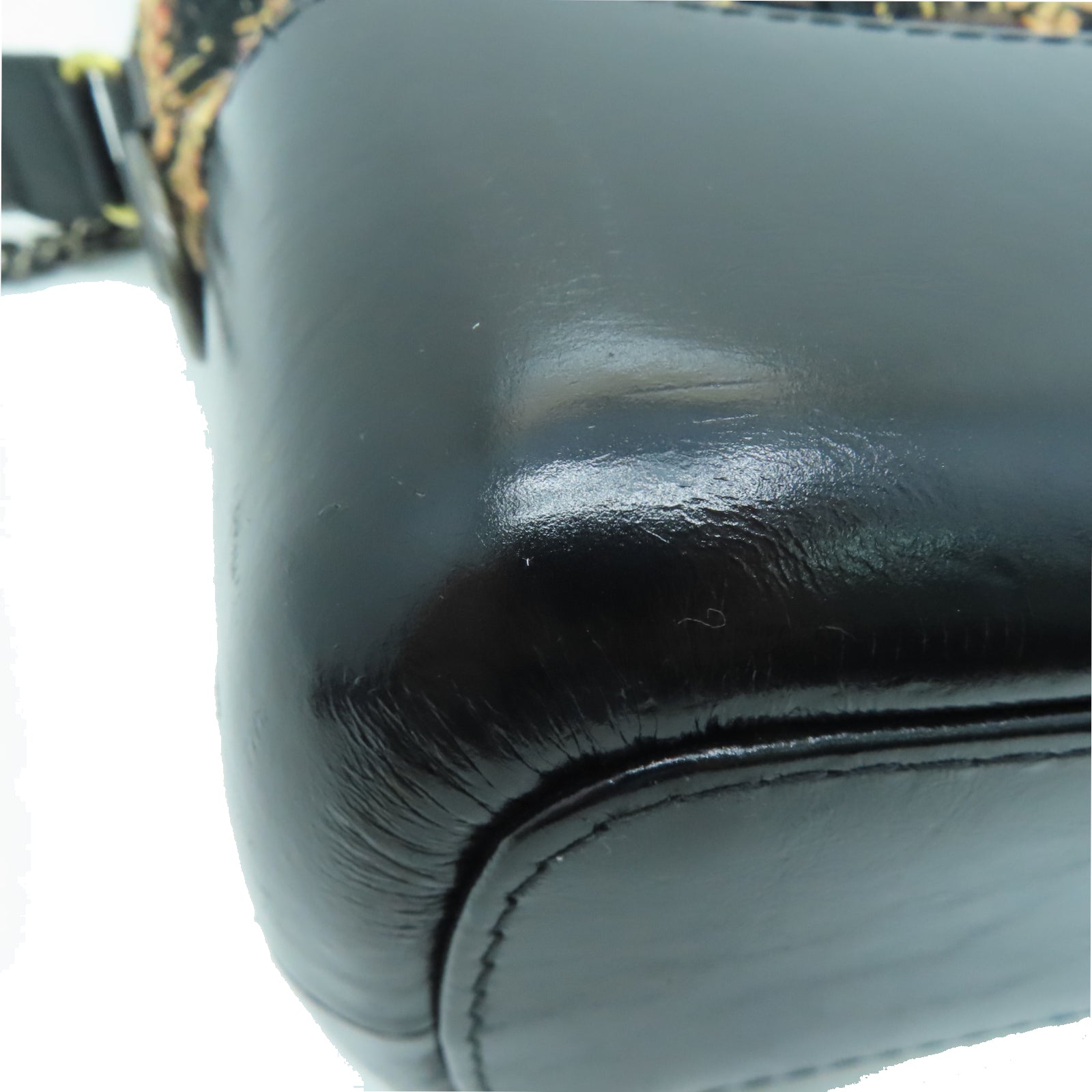 CHANEL [Sharp Discount] Tweed Gabrielle Large Gold Buckle Chain Shoulder Bag Black/Orange