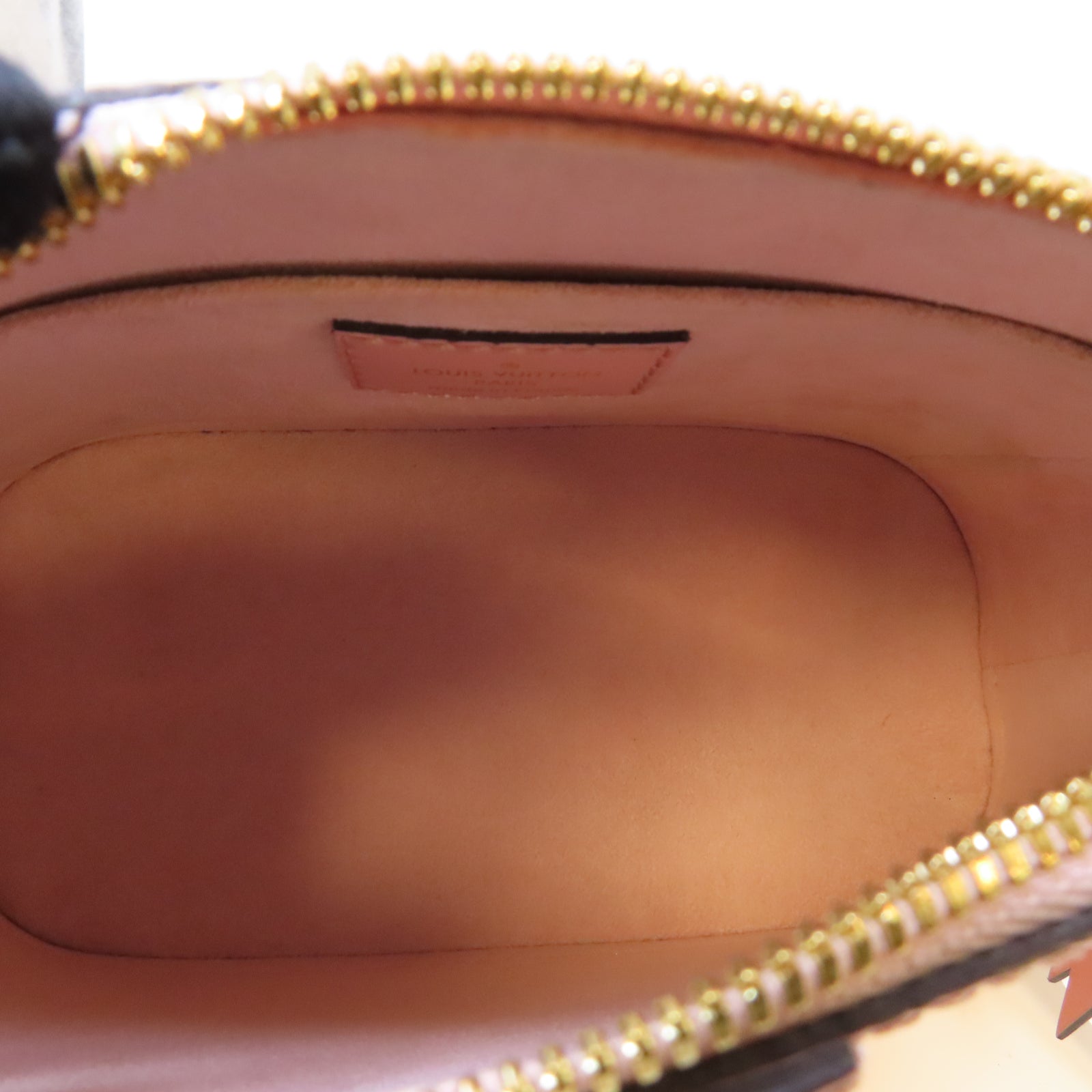 LOUIS VUITTON Epi Alma Mini Bag金扣鏈帶肩背袋粉紅色