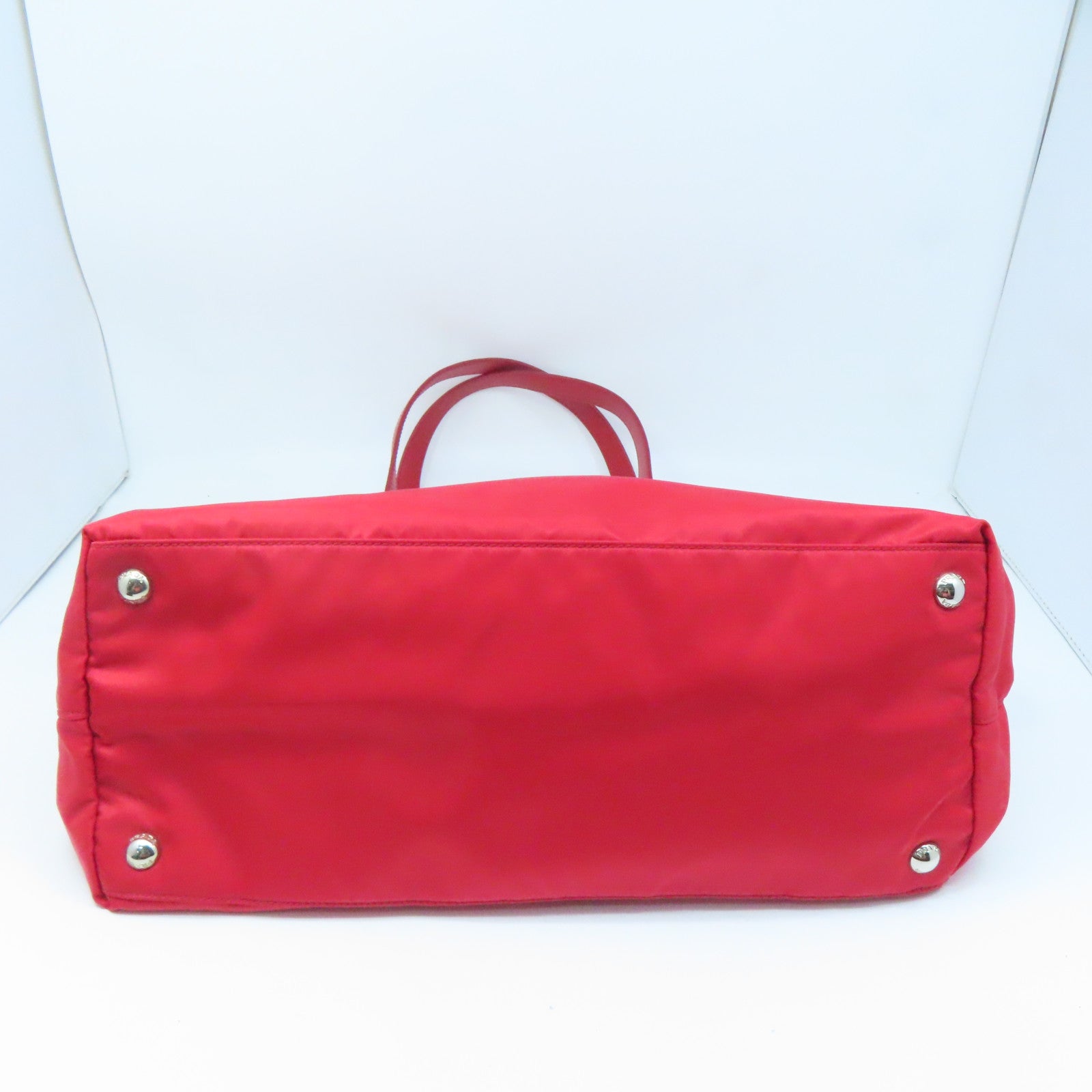 PRADA 尼龍2way Shoulder Bag銀扣手挽肩背兩用袋紅色