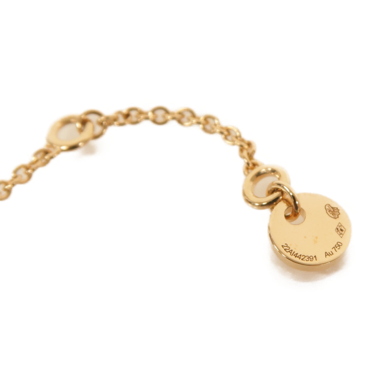 HERMES 黒翡翠/18K玫瑰金Amulette Constance項鍊黒色