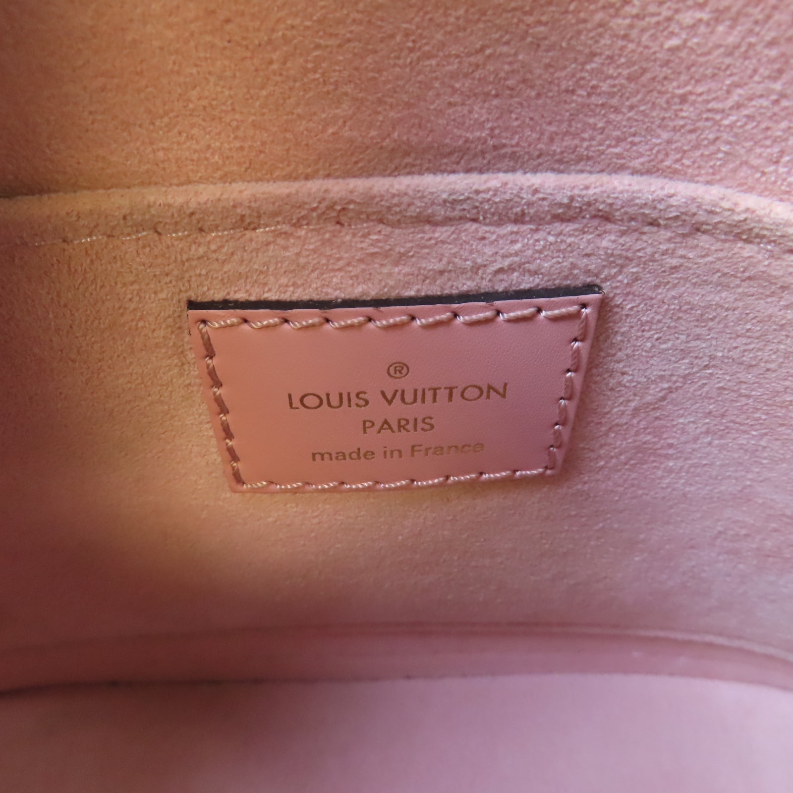 LOUIS VUITTON Epi Alma Mini Bag金扣鏈帶肩背袋粉紅色