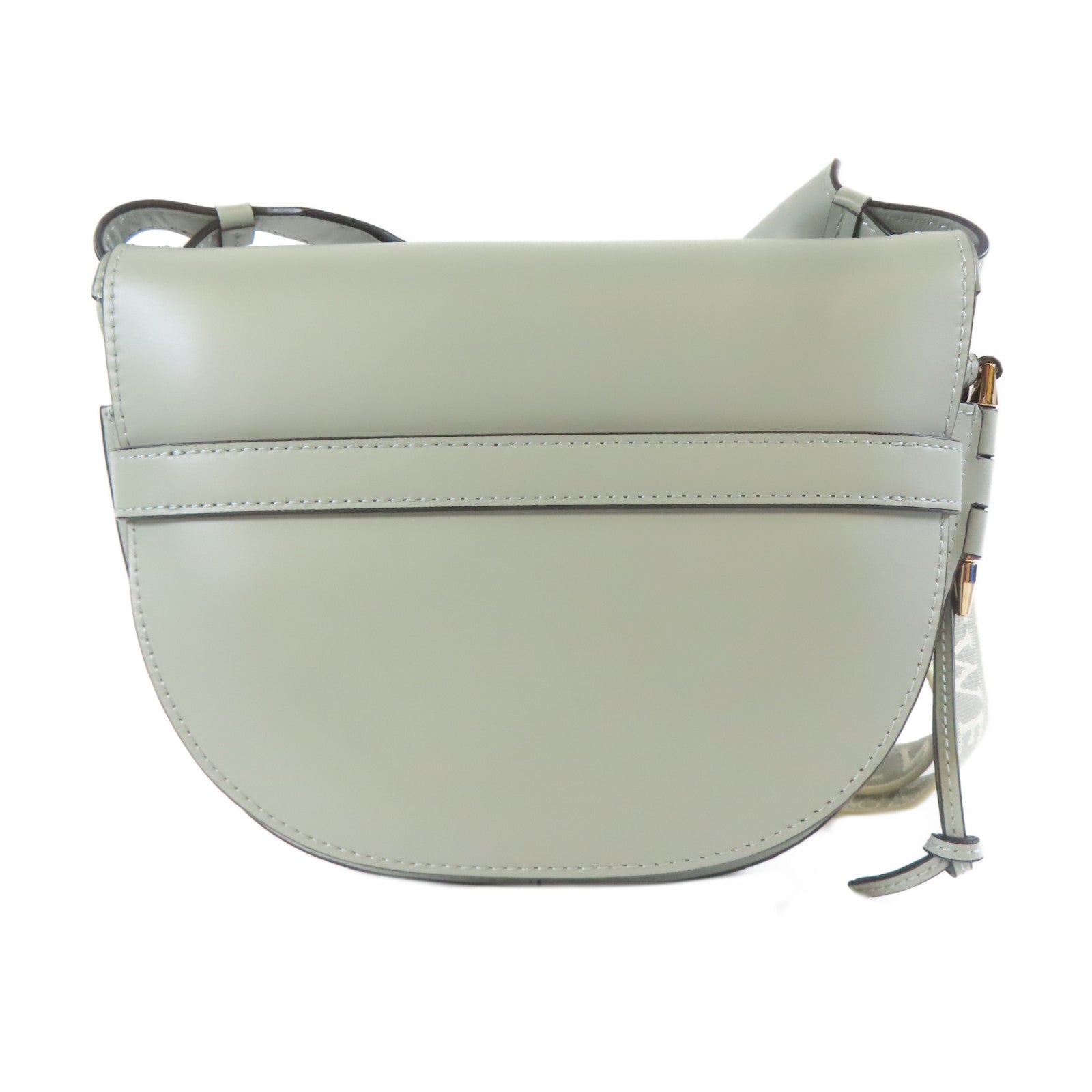 LOEWE 牛皮皮革Small Gate Bag金扣肩背袋灰色