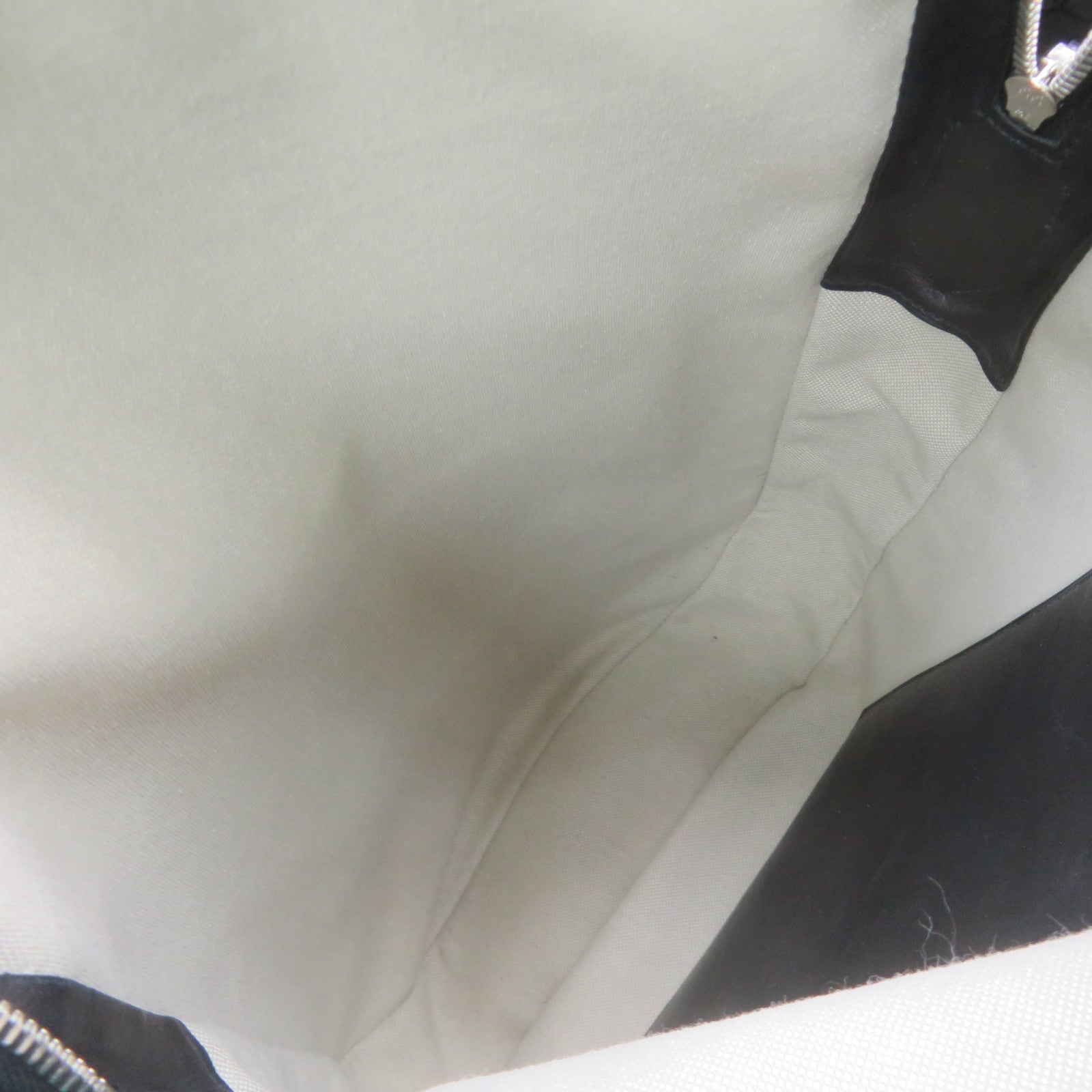 HERMES Cowhide Leather Shoulder Bag Black