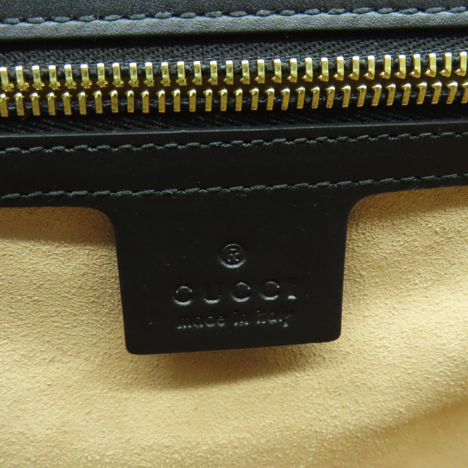 GUCCI 牛皮皮革Shoulder Bag金扣鏈帶肩背袋黑色