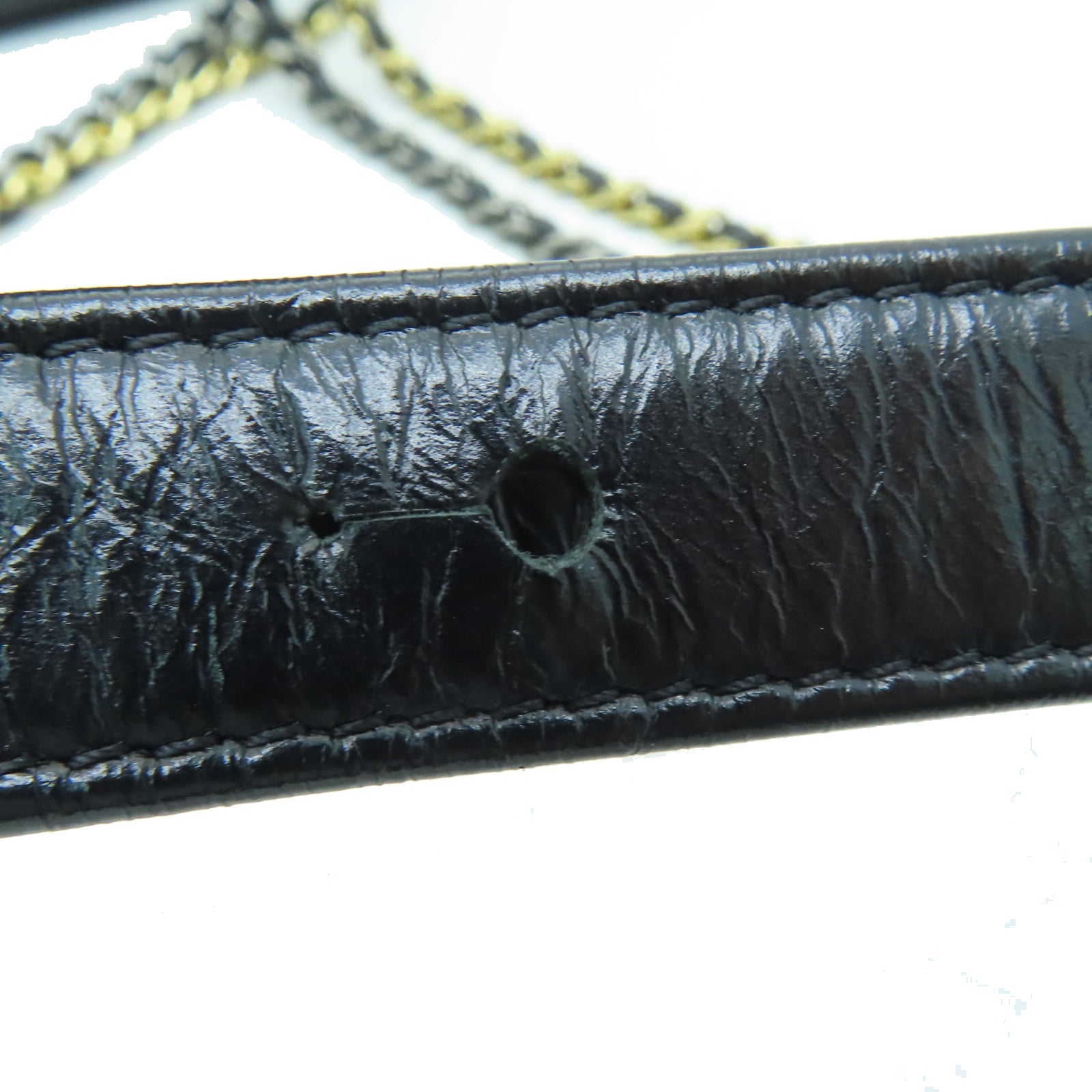 CHANEL [Sharp Discount] Tweed Gabrielle Large Gold Buckle Chain Shoulder Bag Black/Orange