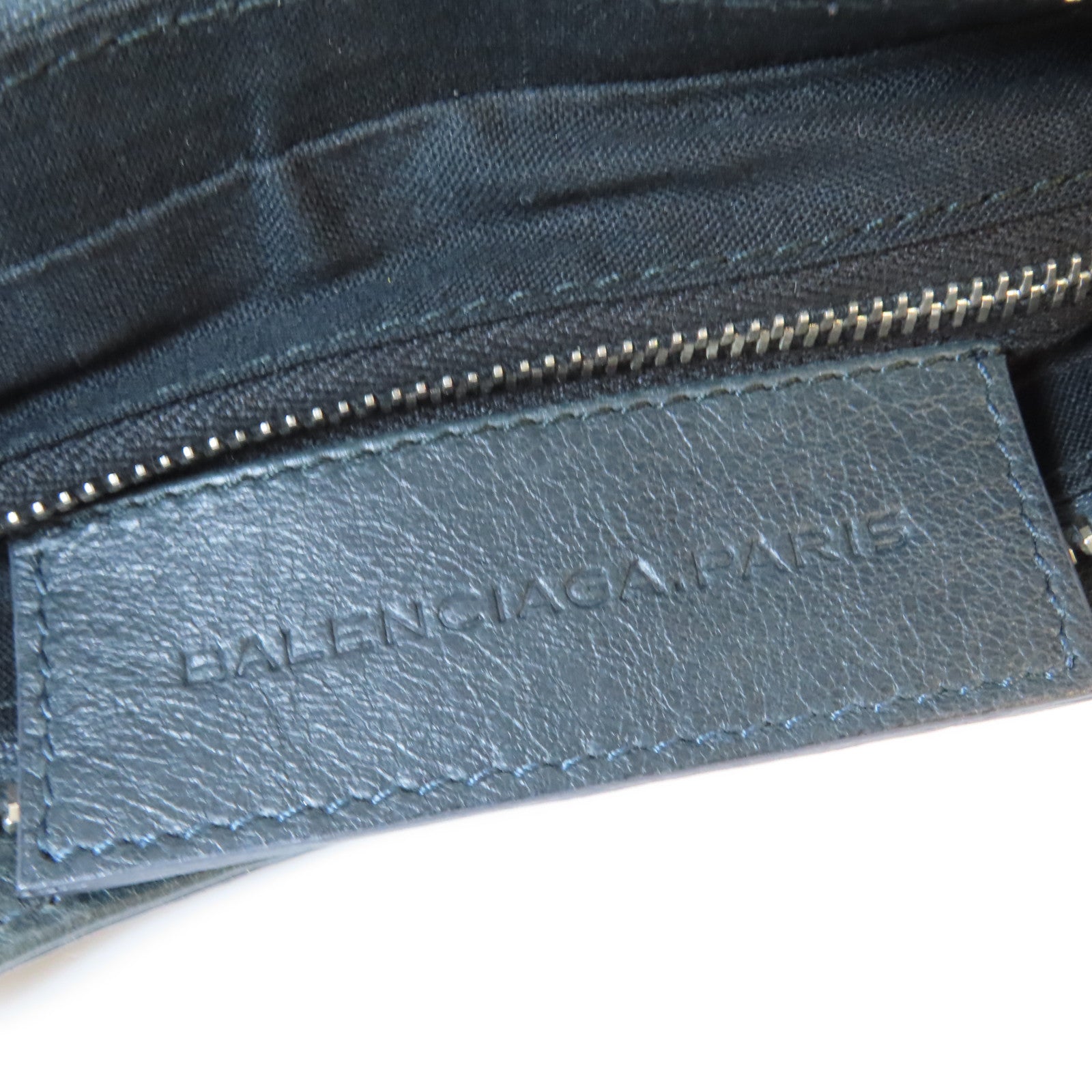 BALENCIAGA 牛皮皮革Gaint Hip銀扣肩背袋深灰色