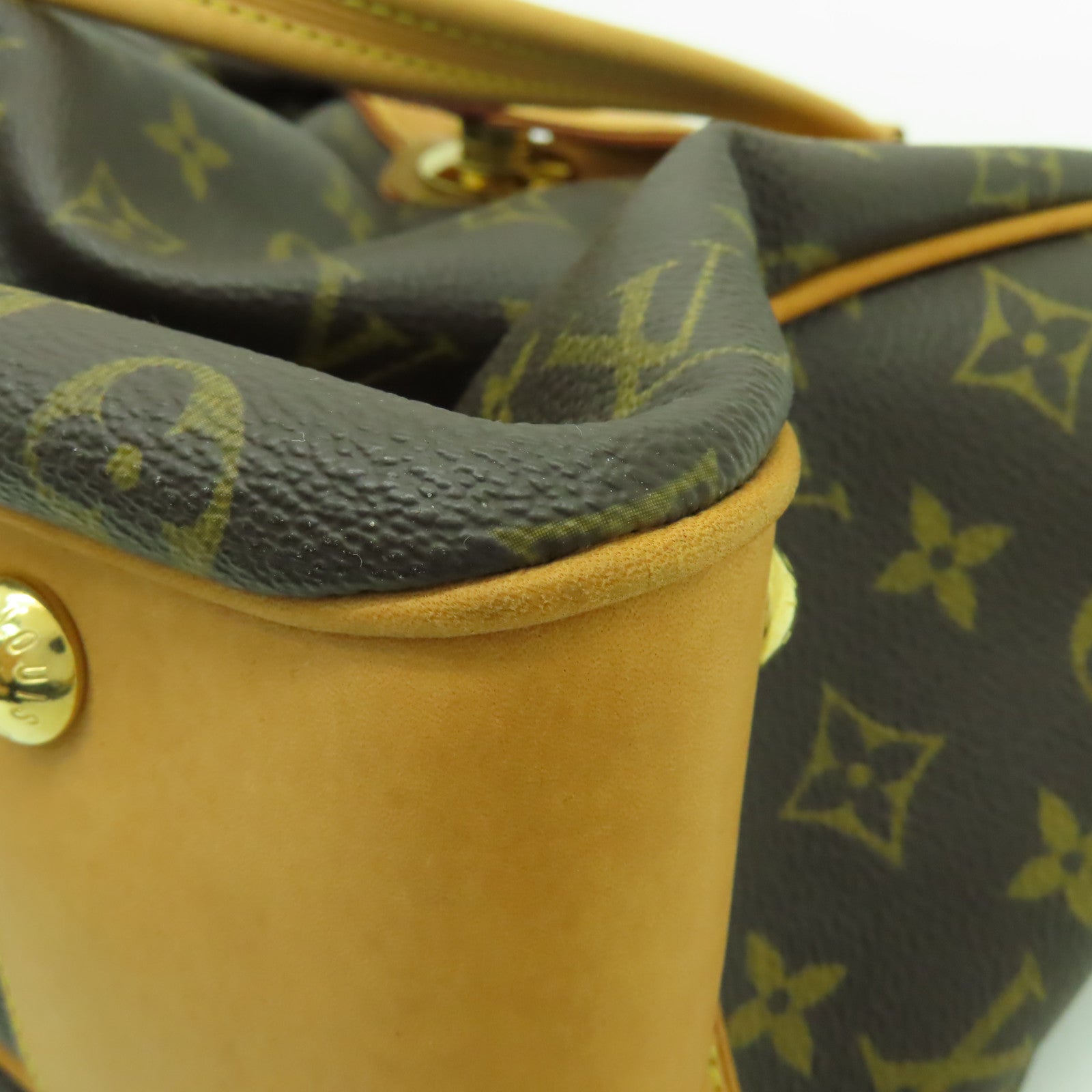 LOUIS VUITTON Monogram Boetie MM金扣肩背袋啡色