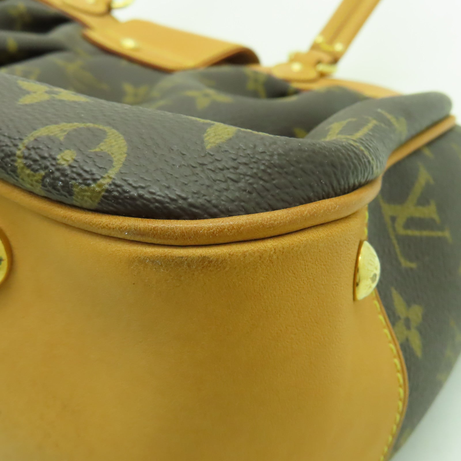 LOUIS VUITTON Monogram Boetie MM金扣肩背袋啡色