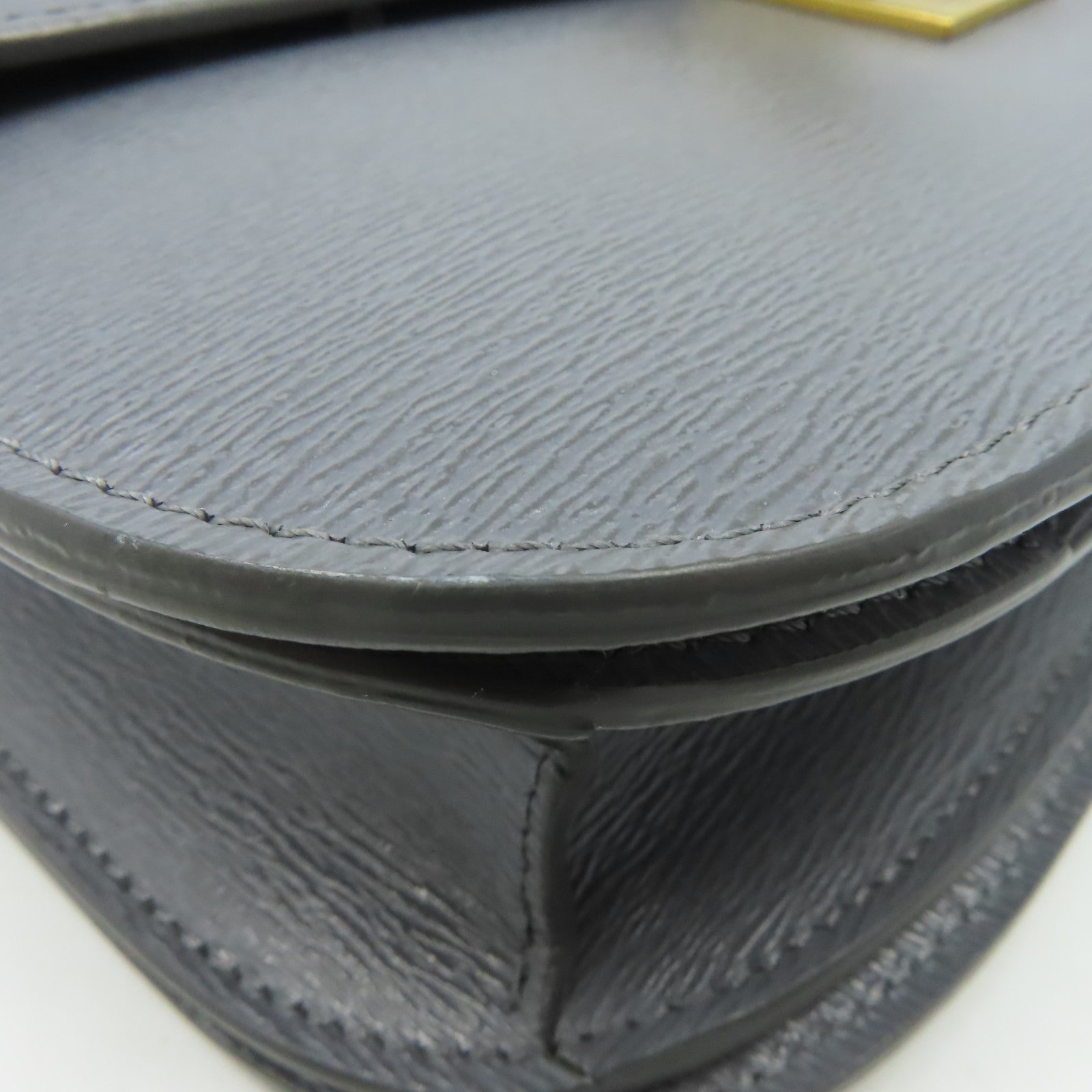 CELINE 牛皮皮革Classic Box Shoulder Bag金扣肩背袋灰色