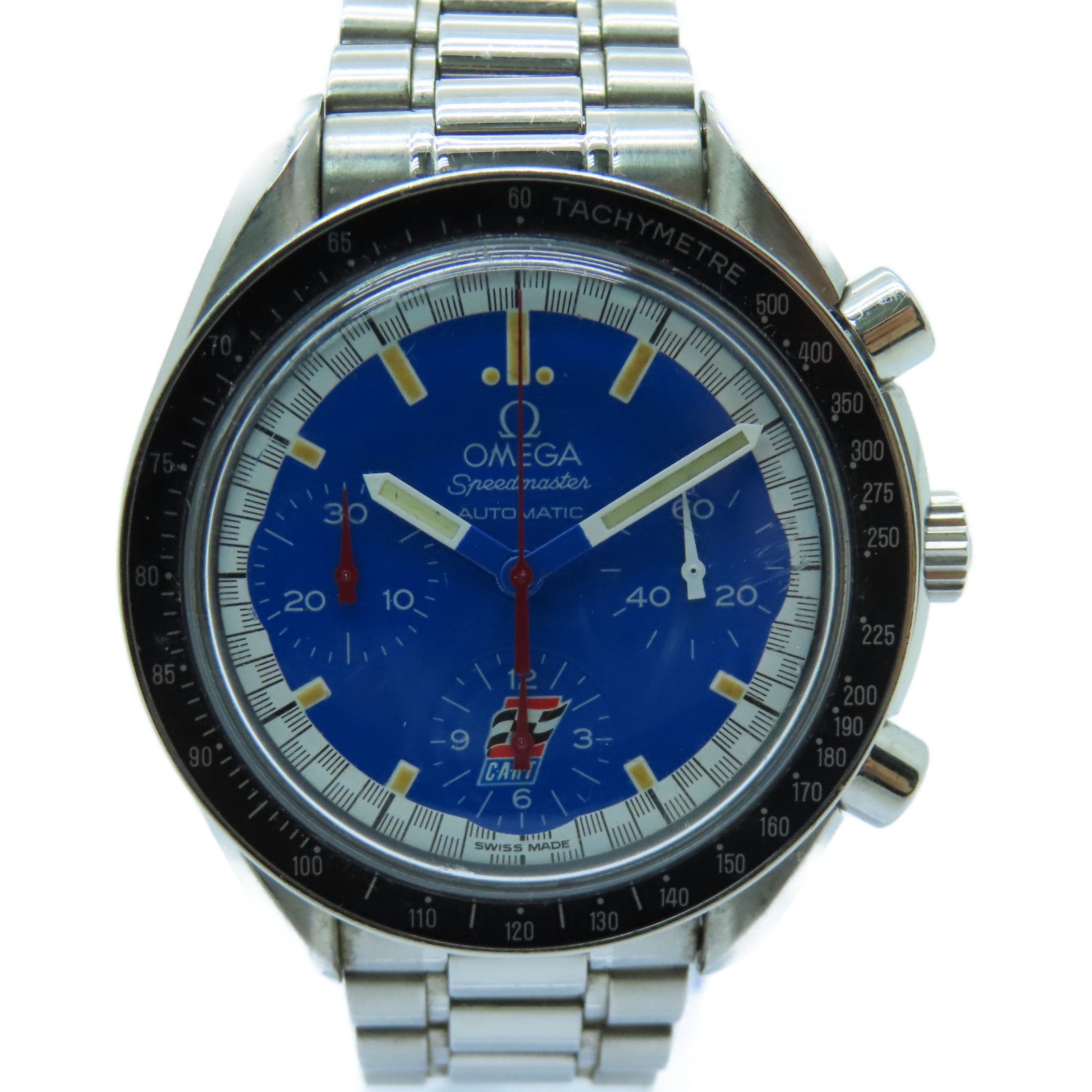 OMEGA Speedmaster Stainless Steel Watch Automatic Movement Blue
