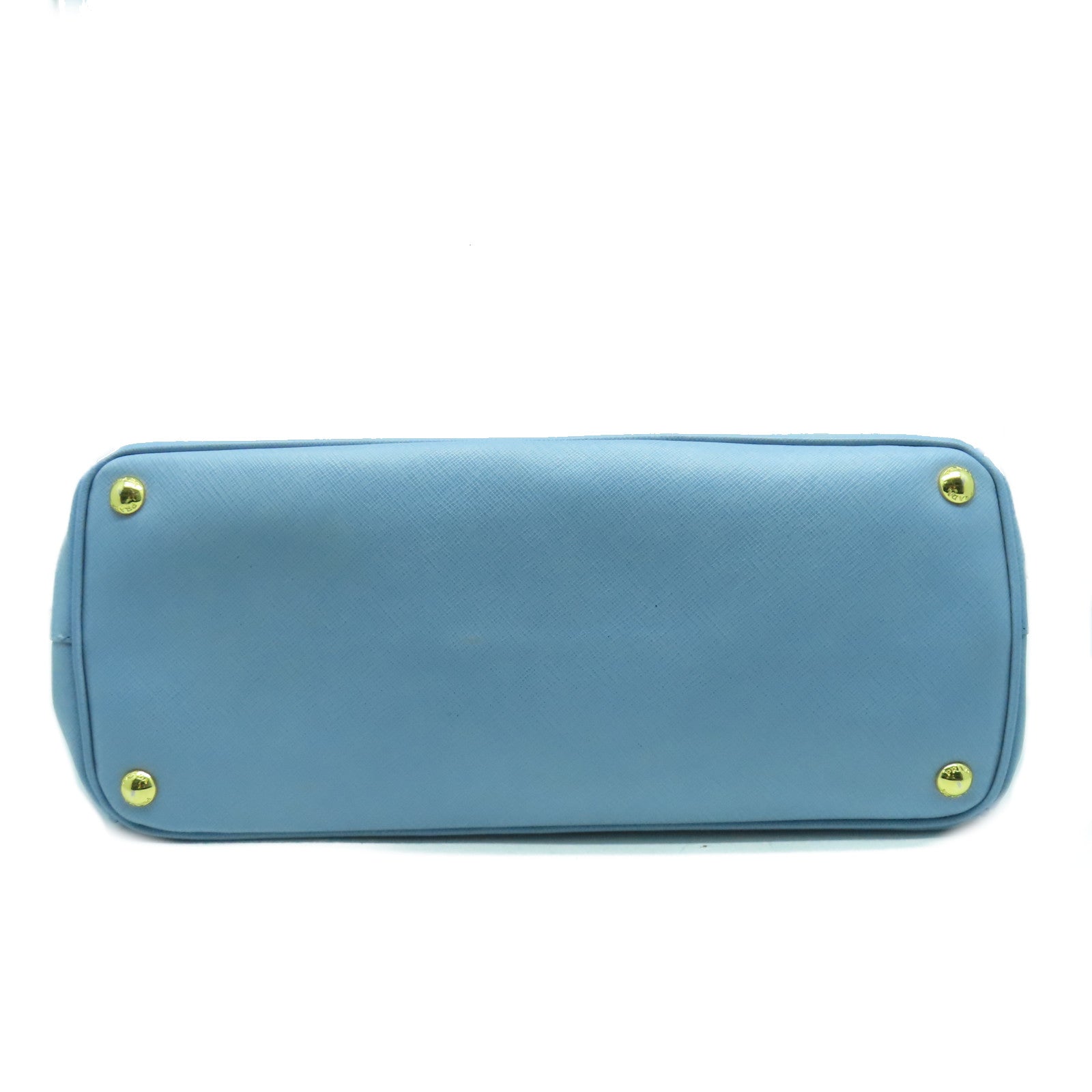 PRADA 牛皮皮革2 Way Shoulder Bag金扣手挽肩背兩用袋藍色