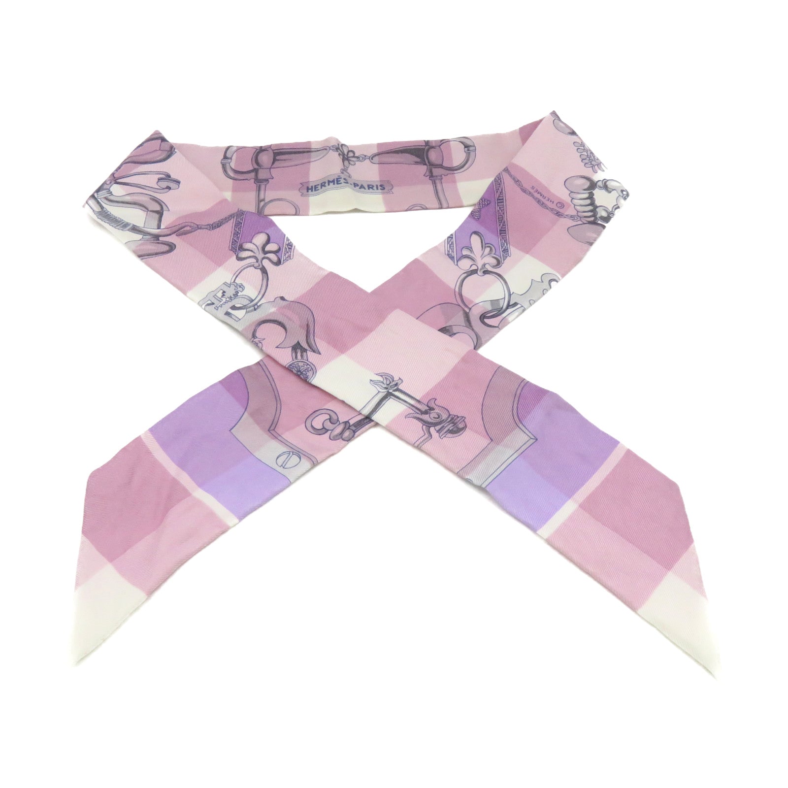 HERMES 【激减优惠】丝质Twilly Scarf丝巾紫色