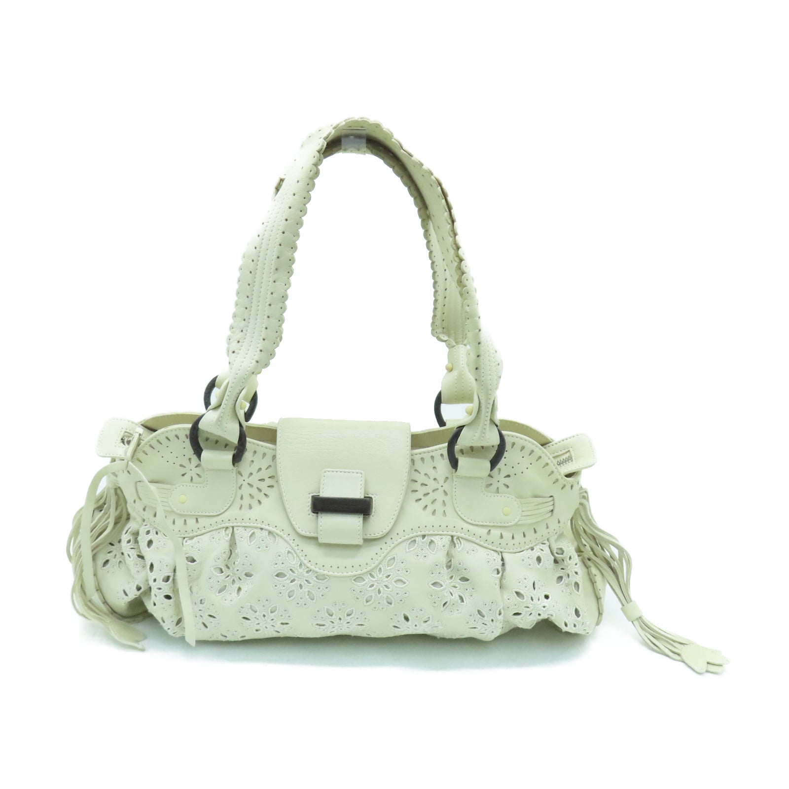 Salvatore Ferragamo 牛皮皮革Hand Bag手挽袋白色