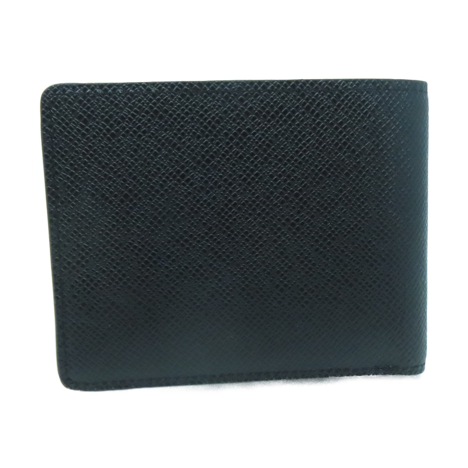 LOUIS VUITTON Taiga Multiple Wallet銀扣錢包黑色