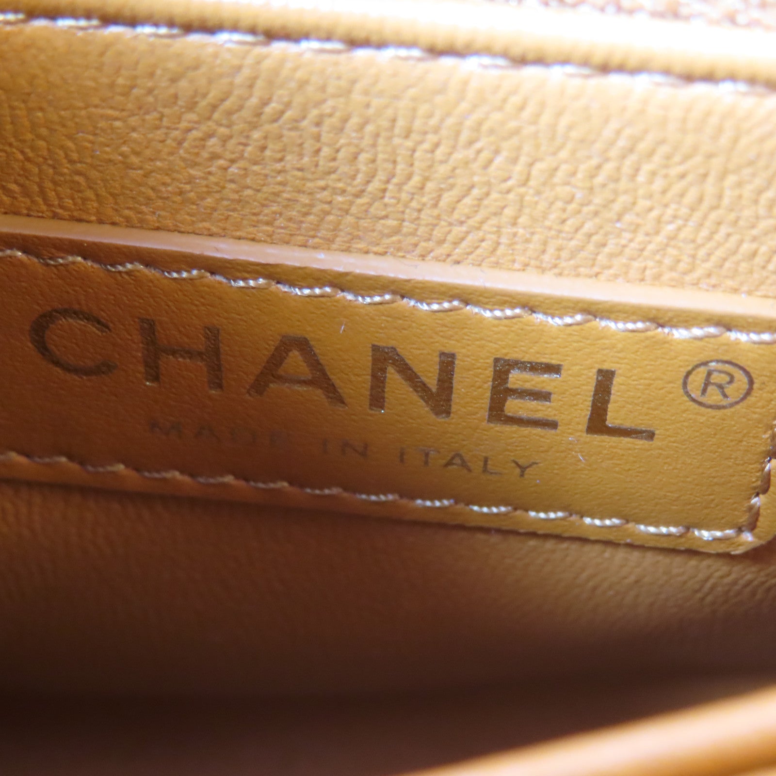 CHANEL 菱格Caviar皮革Co Co Handle金扣手挽肩背兩用袋啡色