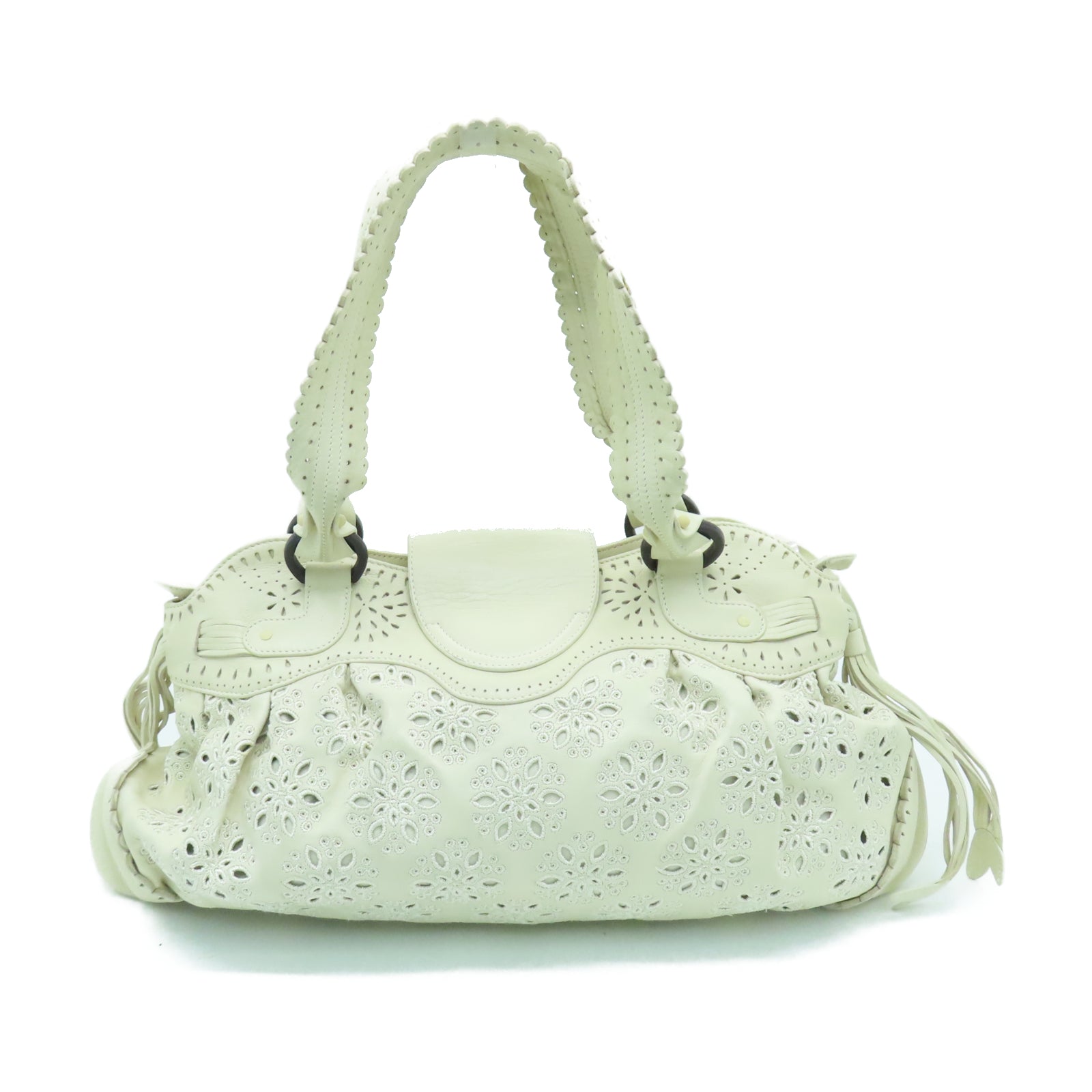 Salvatore Ferragamo 牛皮皮革Hand Bag手挽袋白色