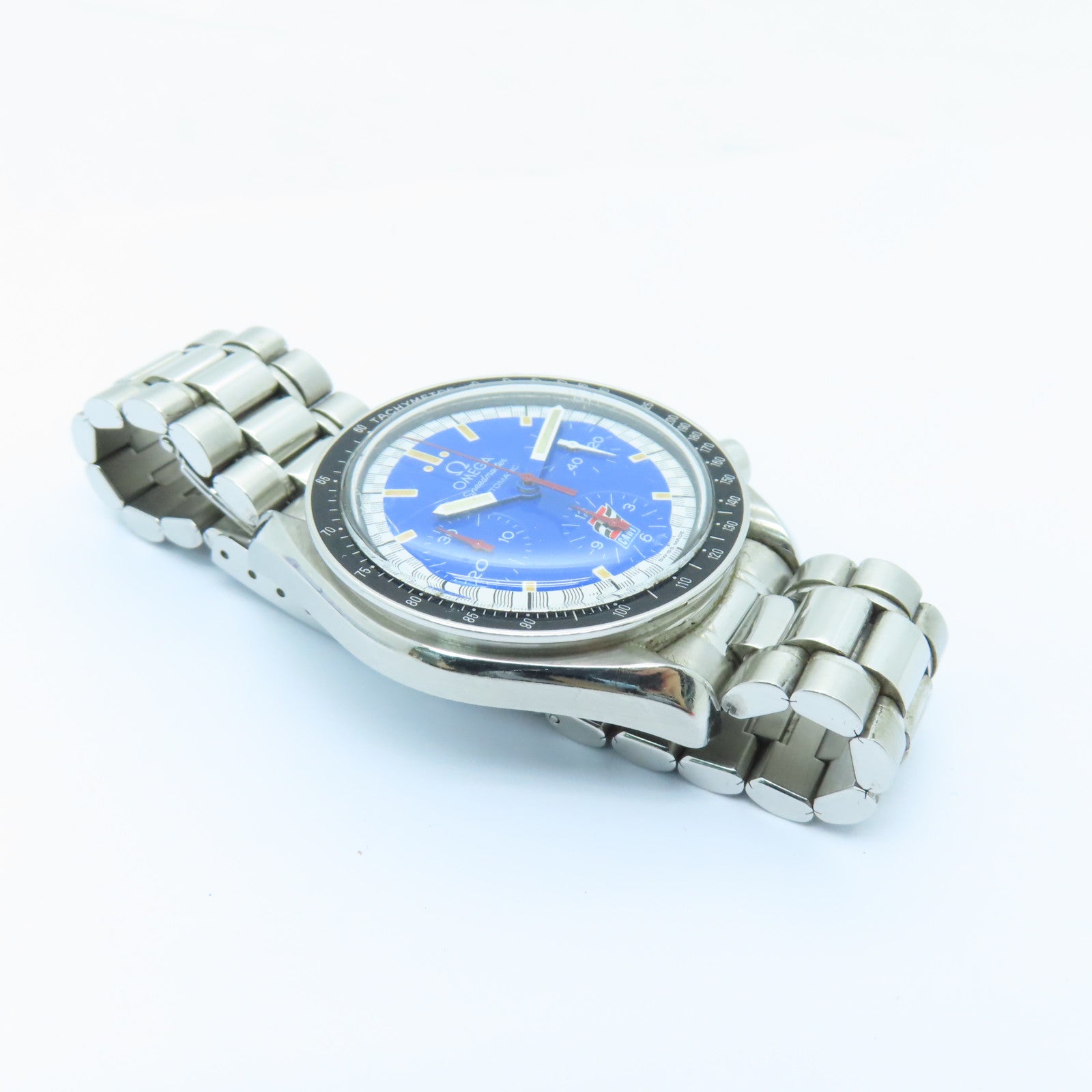 OMEGA Speedmaster Stainless Steel Watch Automatic Movement Blue