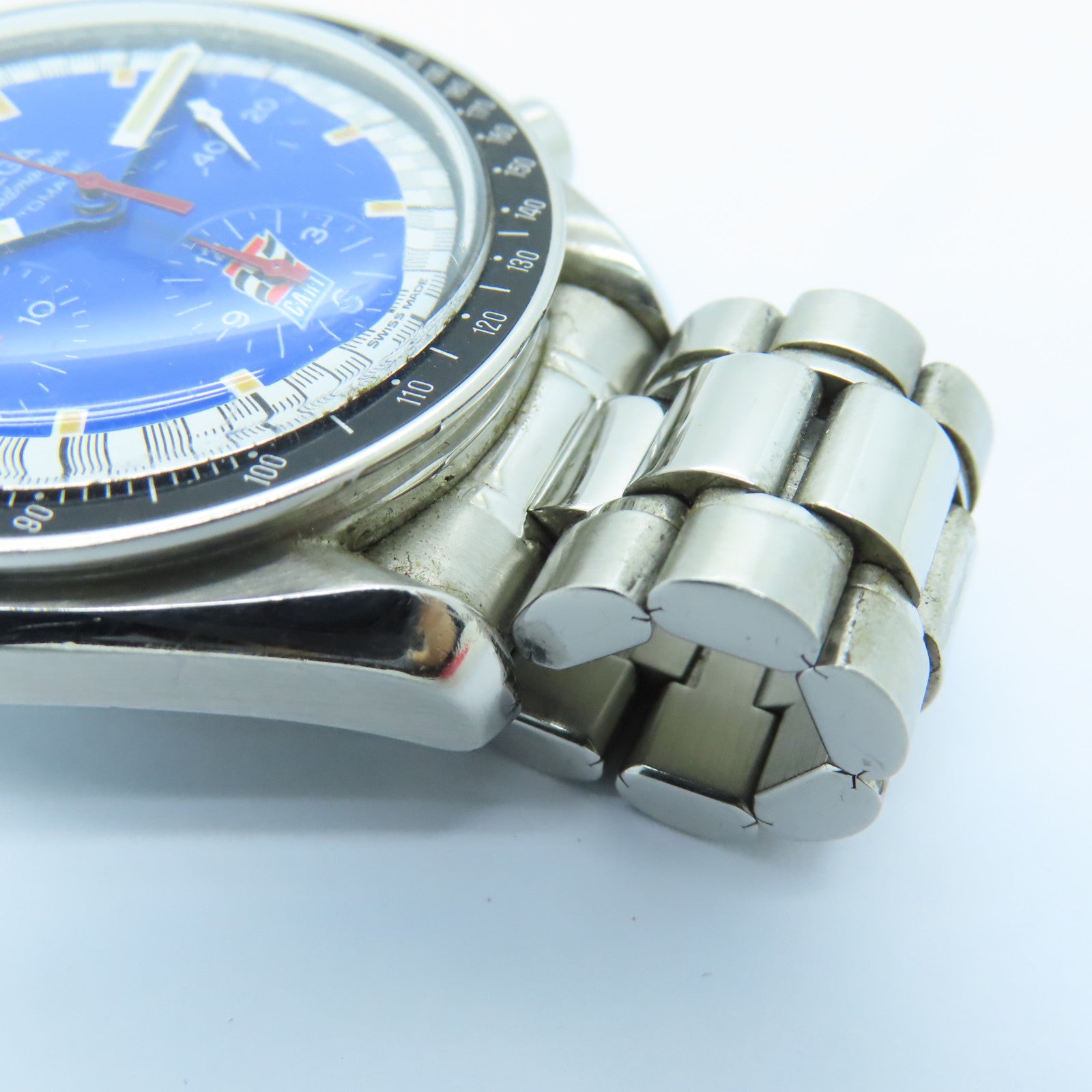 OMEGA Speedmaster Stainless Steel Watch Automatic Movement Blue