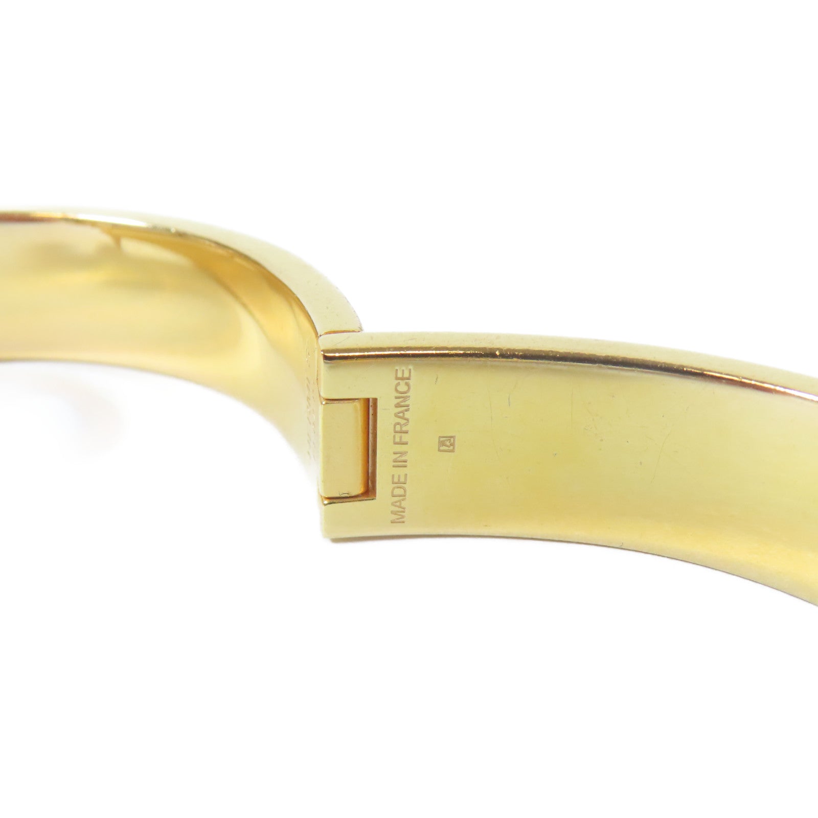 HERMES 金屬Clic H Bracelet手鐲金色/黑色#16cm