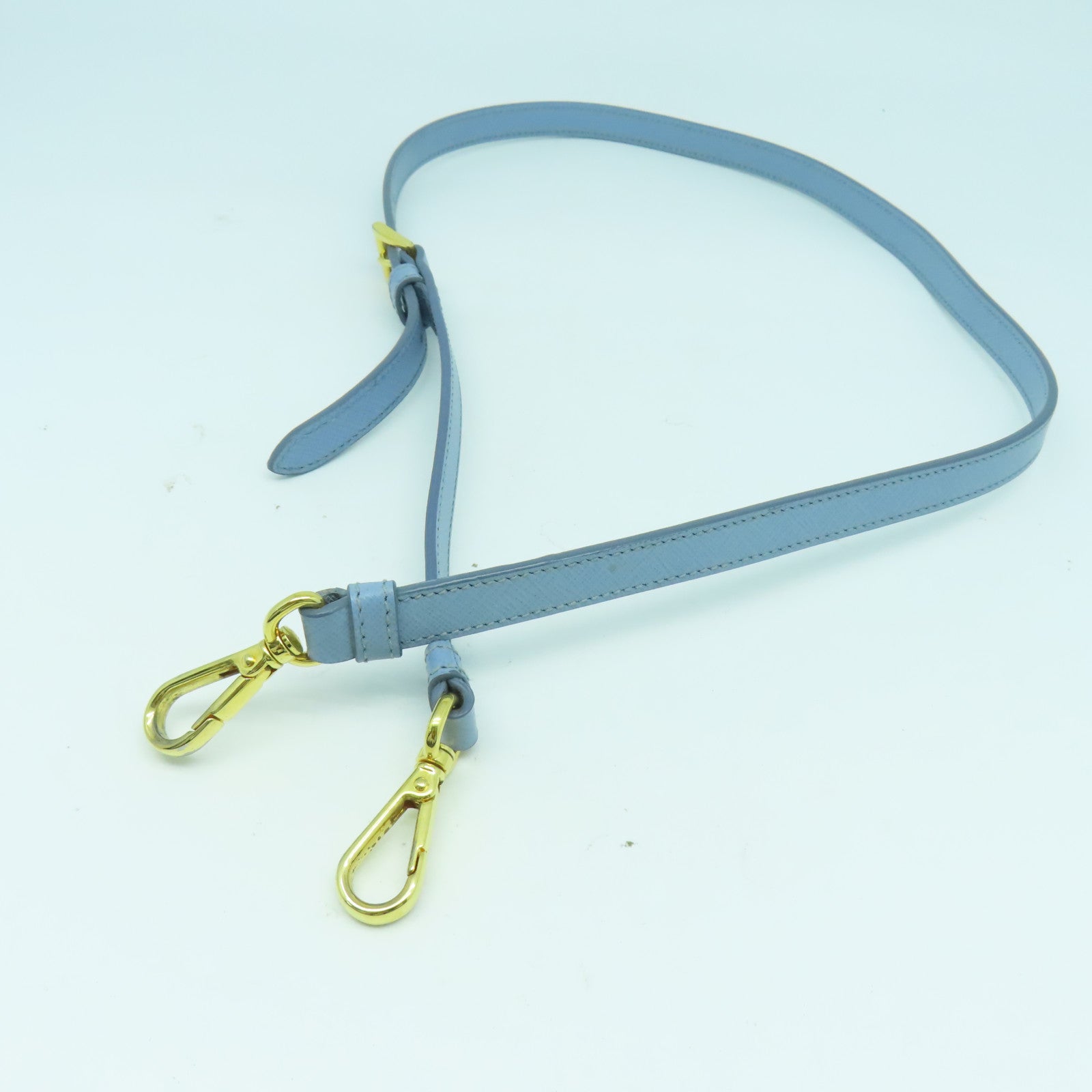 PRADA 牛皮皮革2 Way Shoulder Bag金扣手挽肩背兩用袋藍色