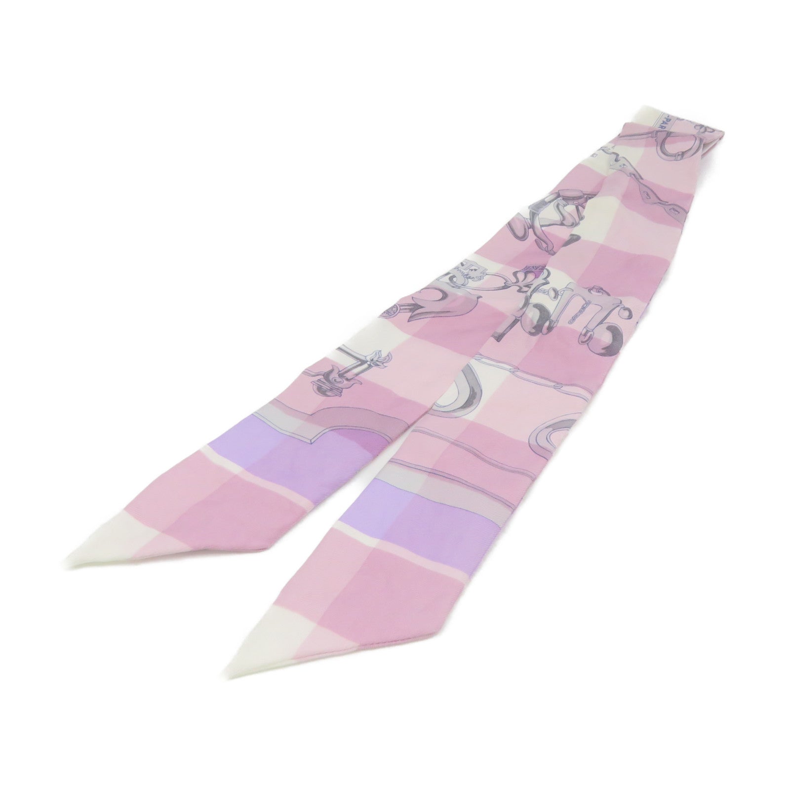 HERMES 【激減優惠】絲質Twilly Scarf絲巾紫色