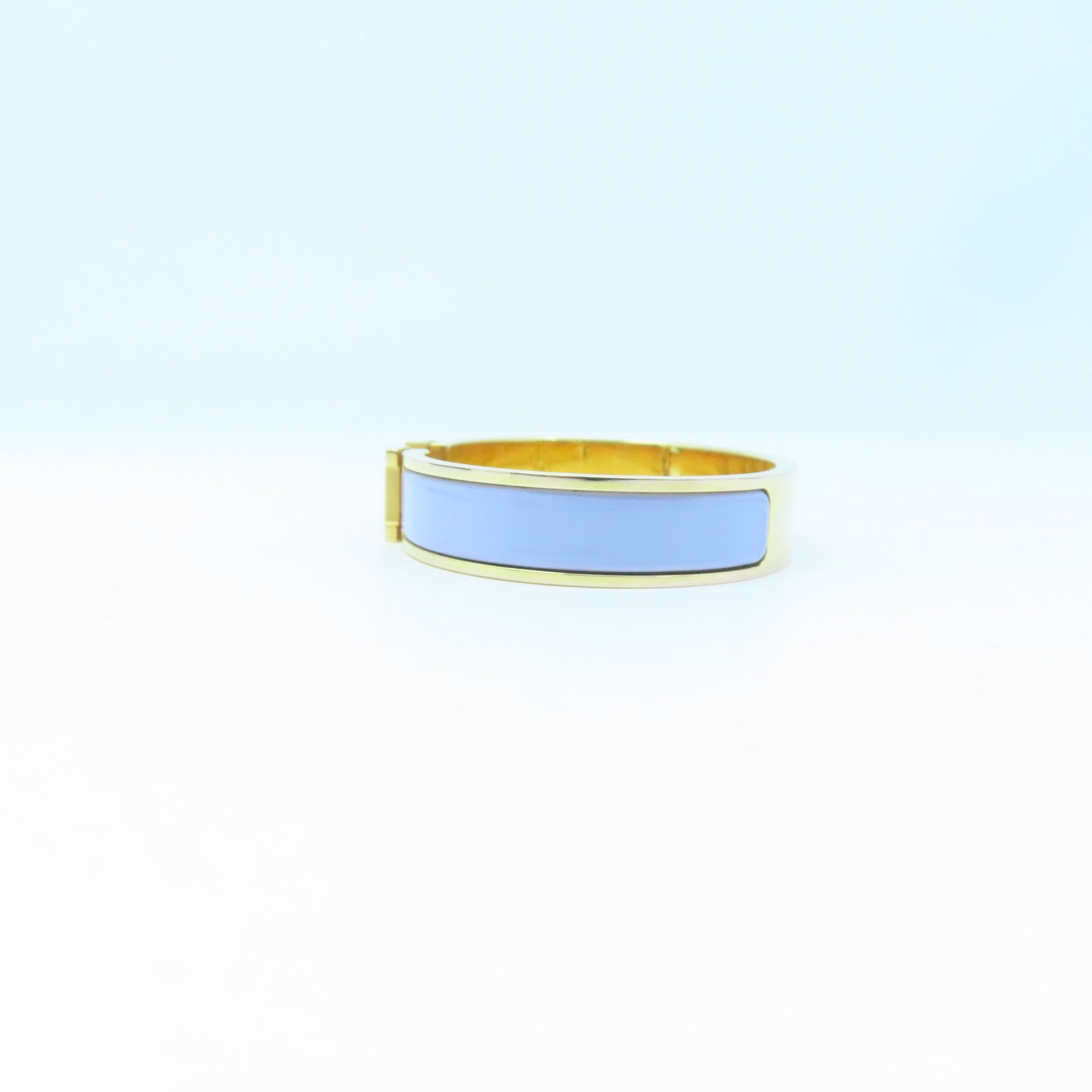HERMES metal H Bangle gold buckle bracelet pink purple