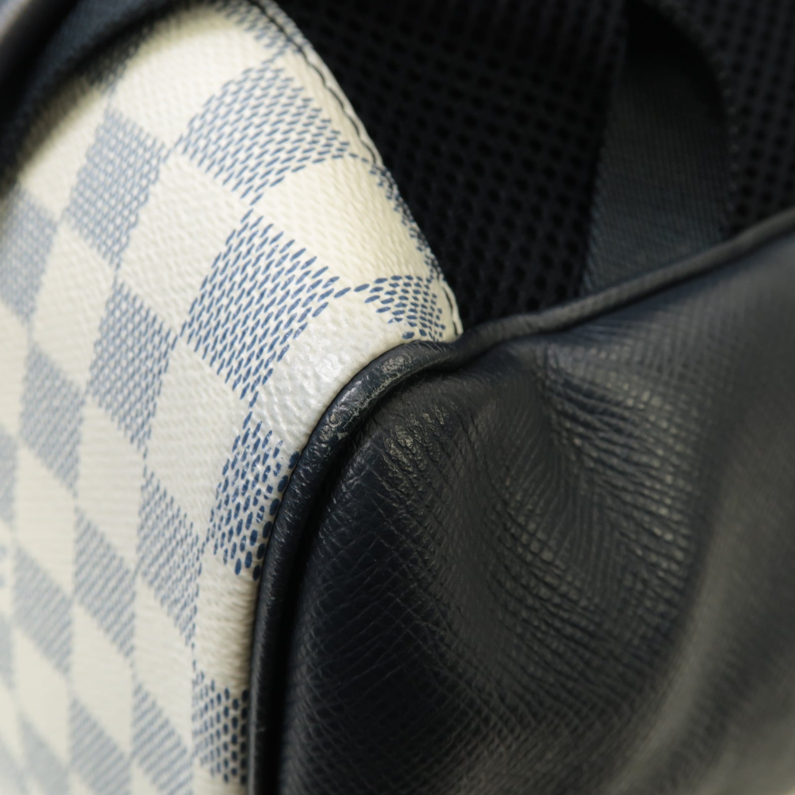 LOUIS VUITTON Damier Coast Matchpoint Backpack銀扣背包白色/深藍色