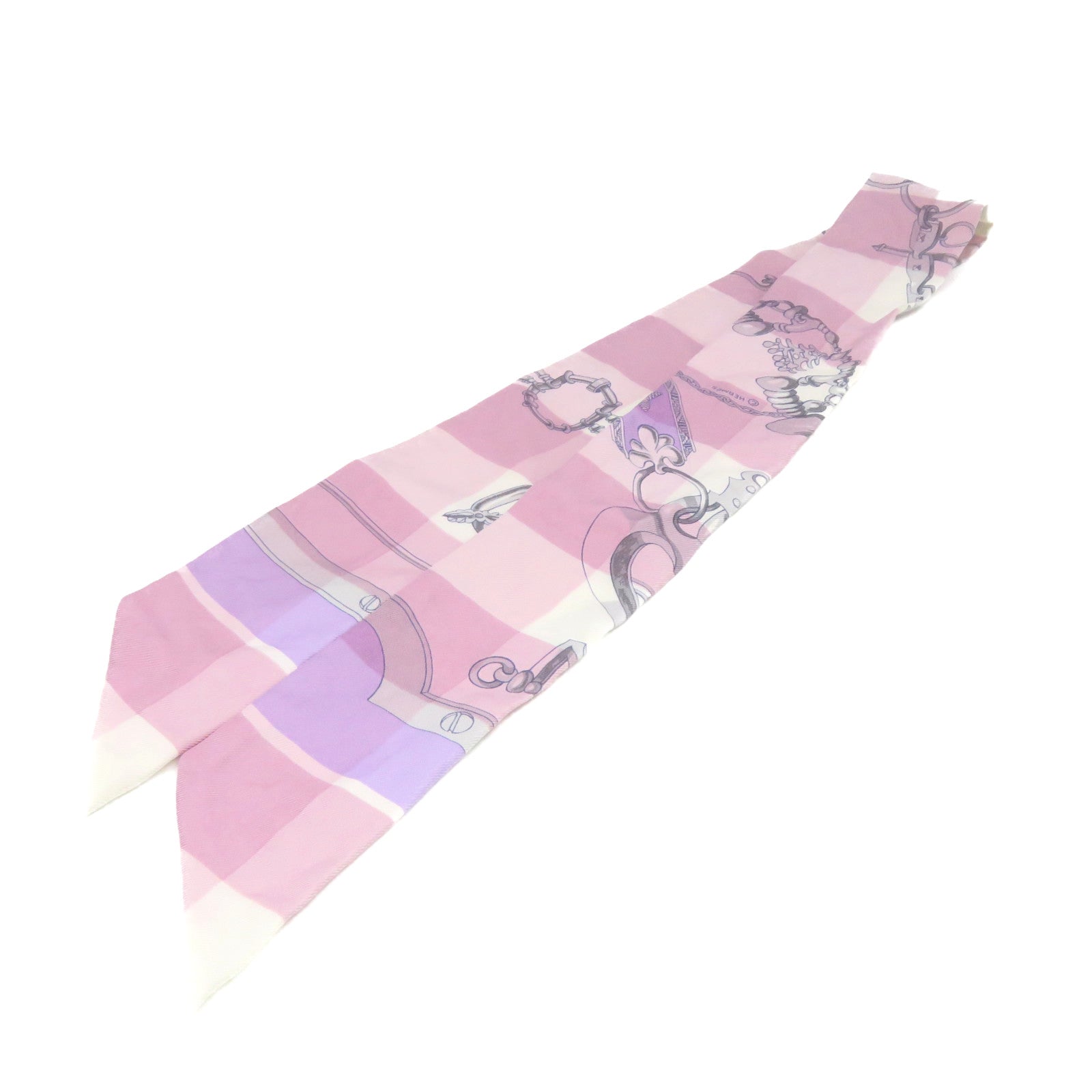 HERMES 【激減優惠】絲質Twilly Scarf絲巾紫色