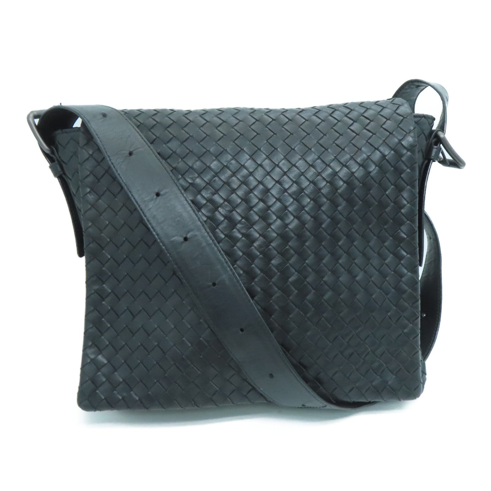 BOTTEGA VENETA 織紋牛皮皮革Shoulder Bag肩背袋黑色