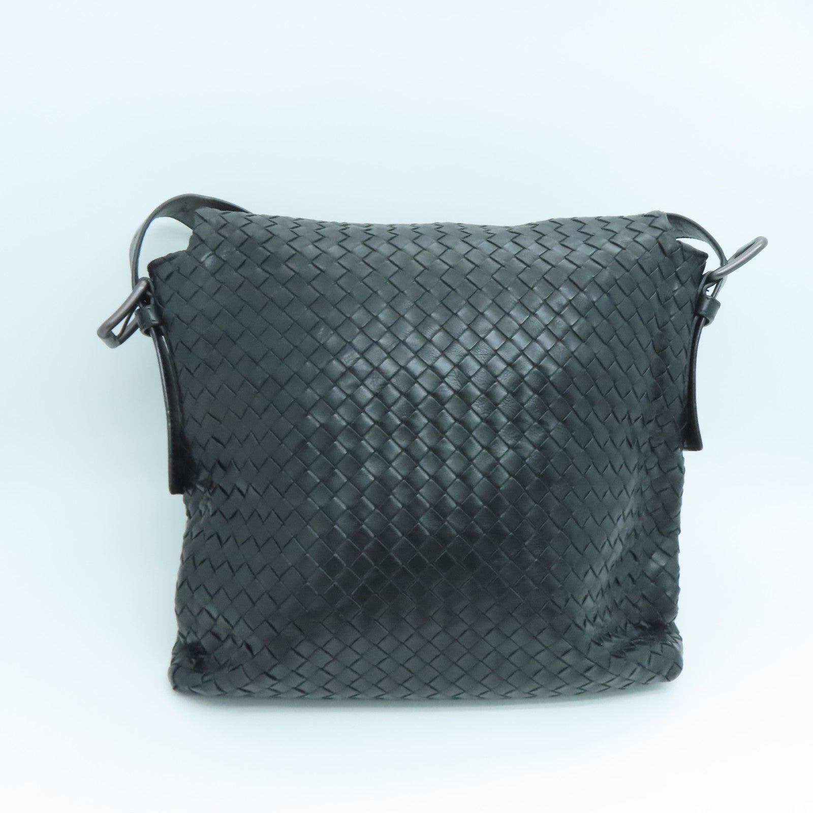 BOTTEGA VENETA 織紋牛皮皮革Shoulder Bag肩背袋黑色