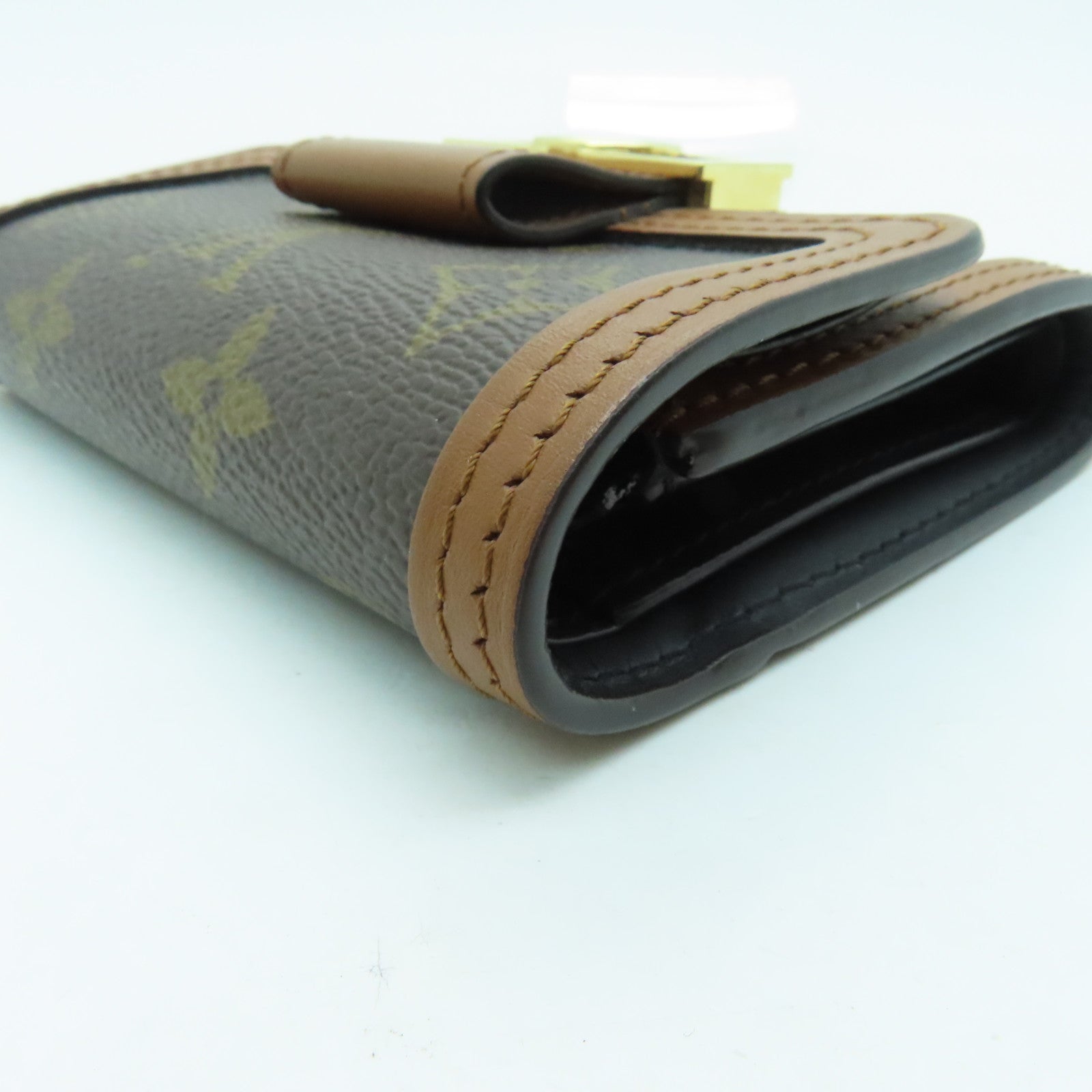 LOUIS VUITTON Monogram Dauphine Compact Wallet金扣錢包棕色