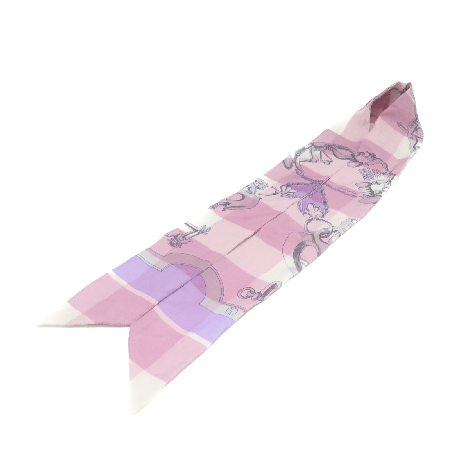 HERMES 【激減優惠】絲質Twilly Scarf絲巾紫色