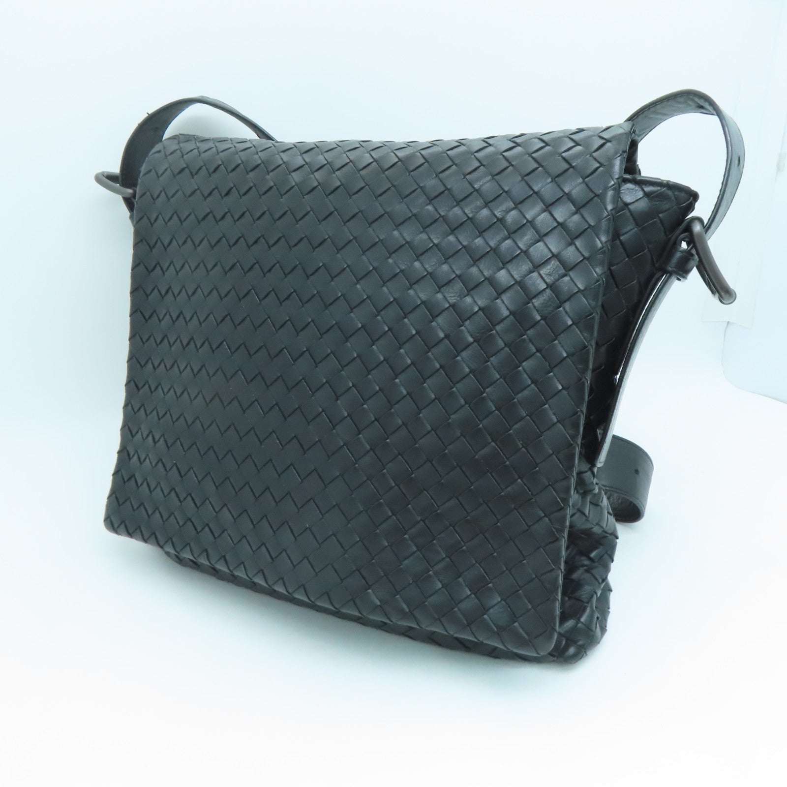 BOTTEGA VENETA 織紋牛皮皮革Shoulder Bag肩背袋黑色
