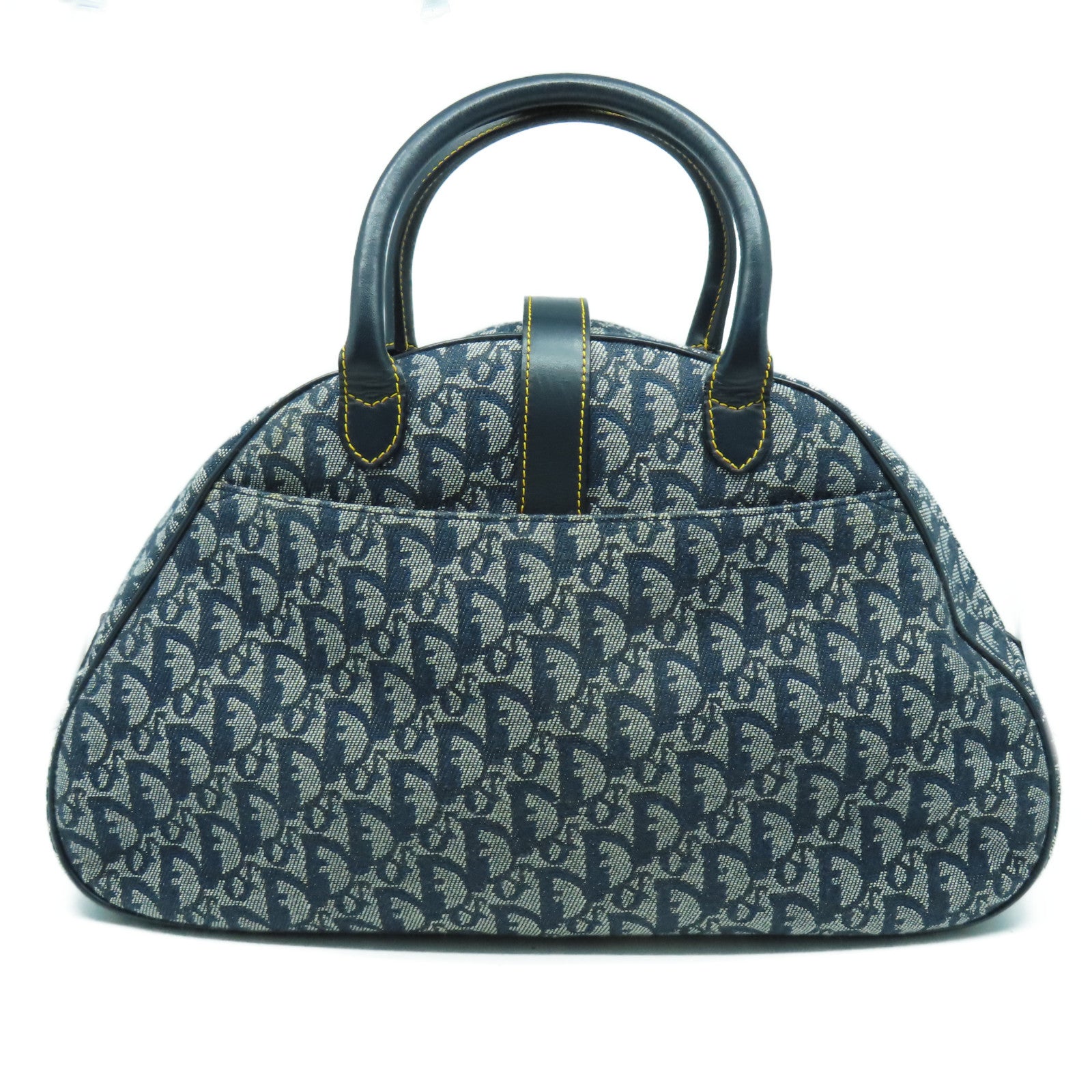 Dior 帆布Hand Bag金扣手挽袋藍色