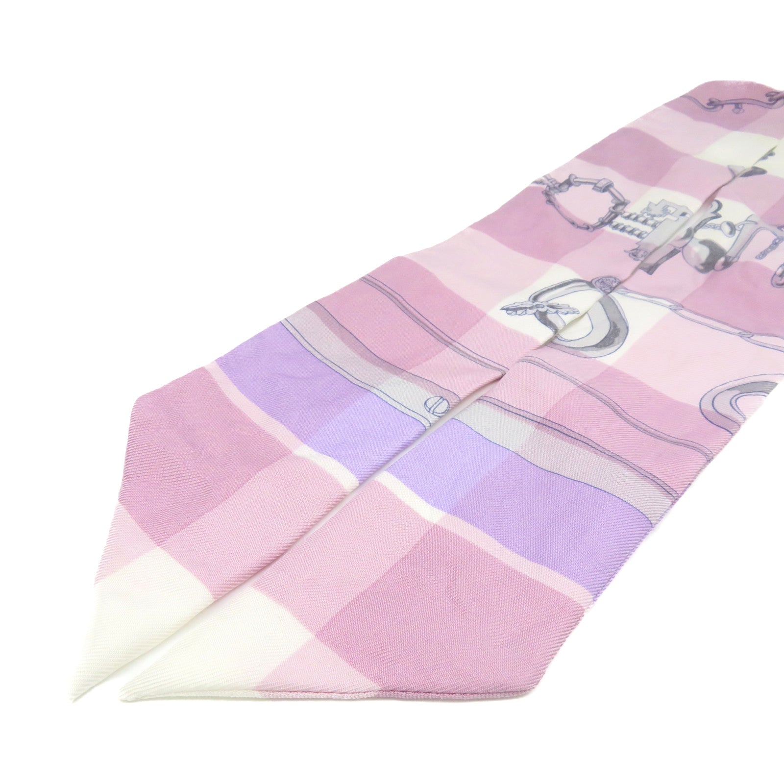 HERMES 【激減優惠】絲質Twilly Scarf絲巾紫色