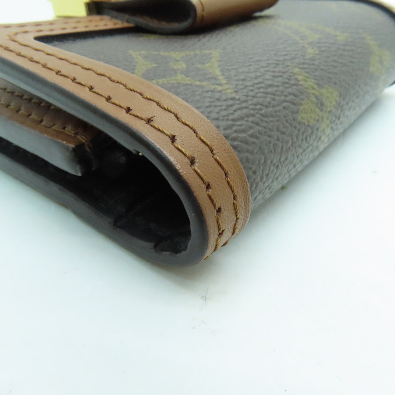 LOUIS VUITTON Monogram Dauphine Compact Wallet金扣錢包棕色