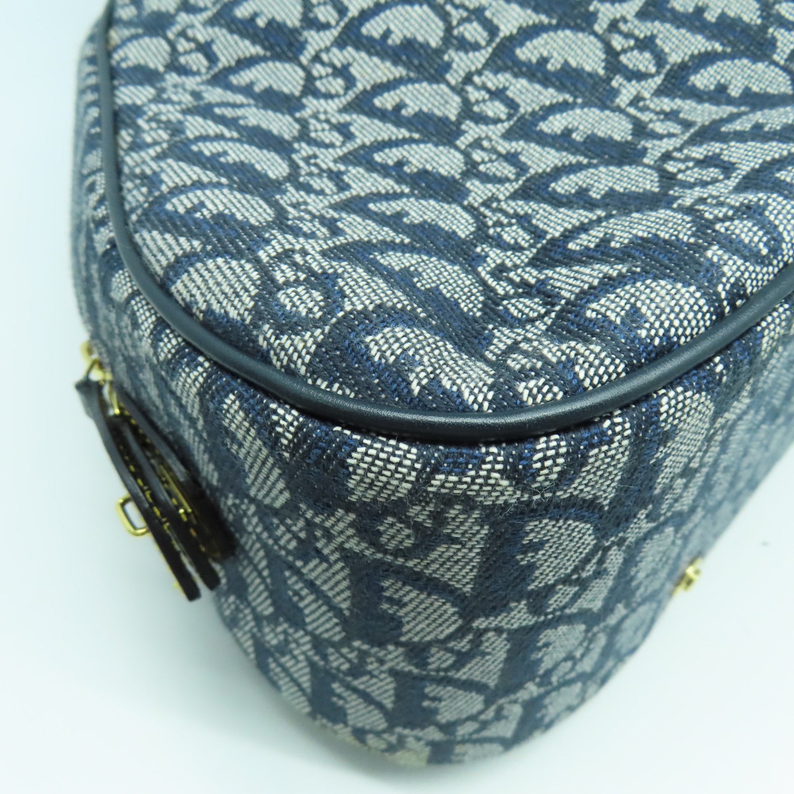Dior 帆布Hand Bag金扣手挽袋藍色