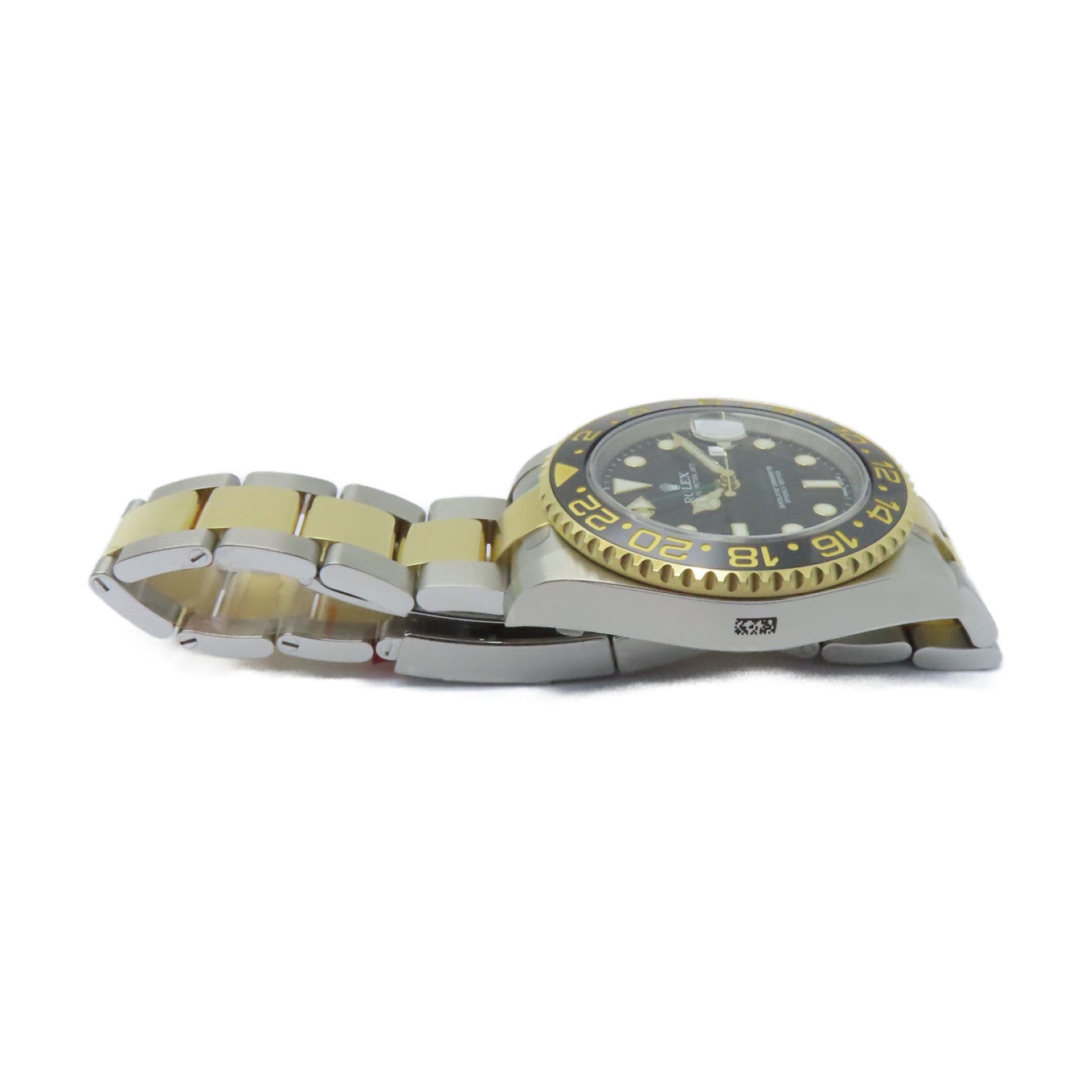 ROLEX GMT MasterⅡ18K黃金/不鏽鋼手錶自動機芯黑色