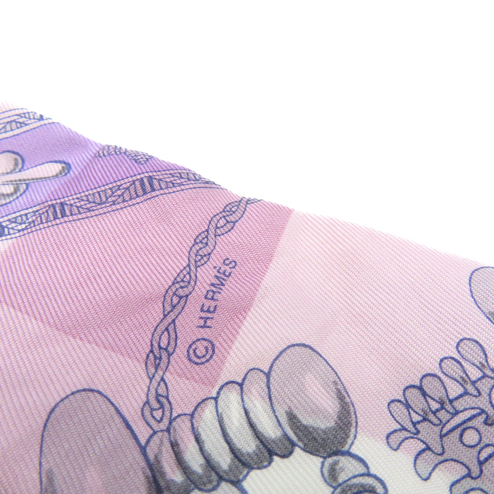 HERMES 【激減優惠】絲質Twilly Scarf絲巾紫色