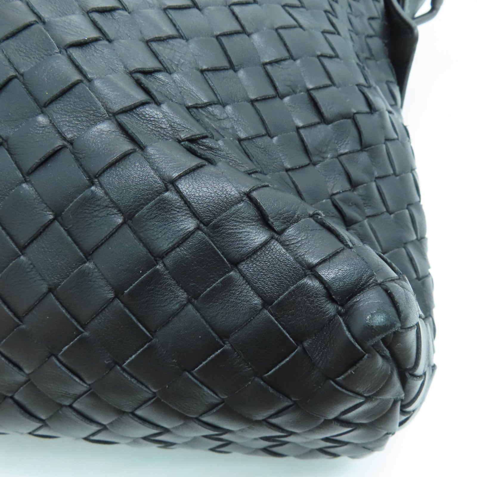 BOTTEGA VENETA 織紋牛皮皮革Shoulder Bag肩背袋黑色