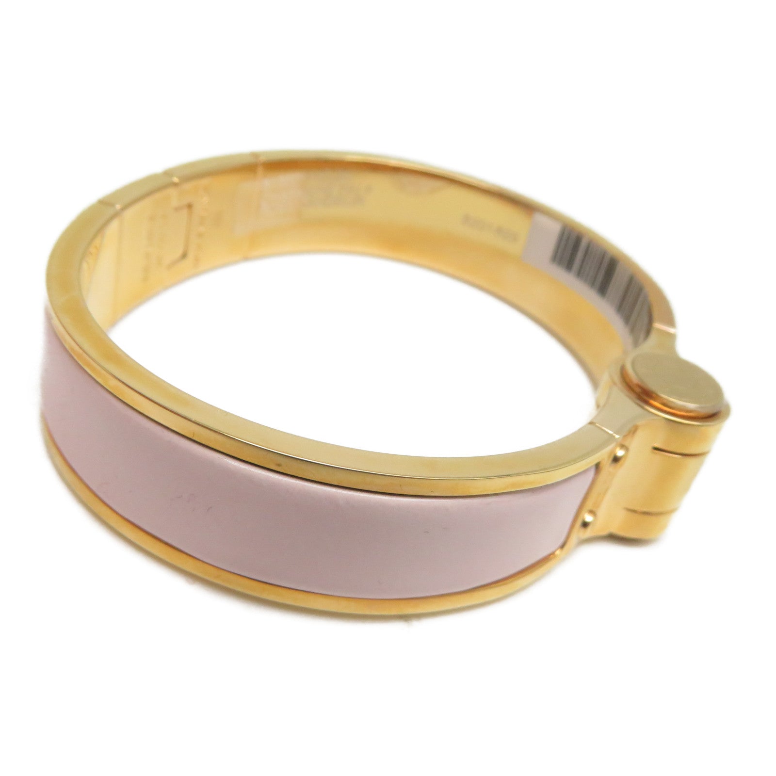 HERMES 金屬Bangle/Bracelet金扣手鐲粉紅色