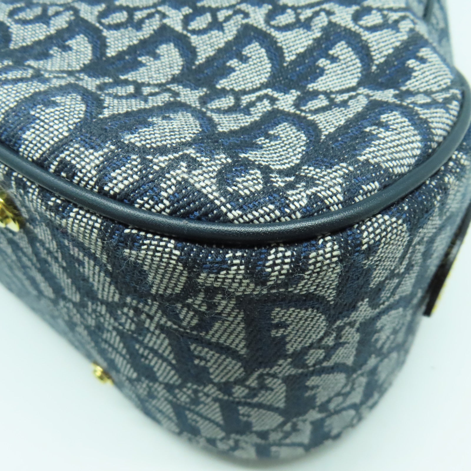 Dior 帆布Hand Bag金扣手挽袋藍色