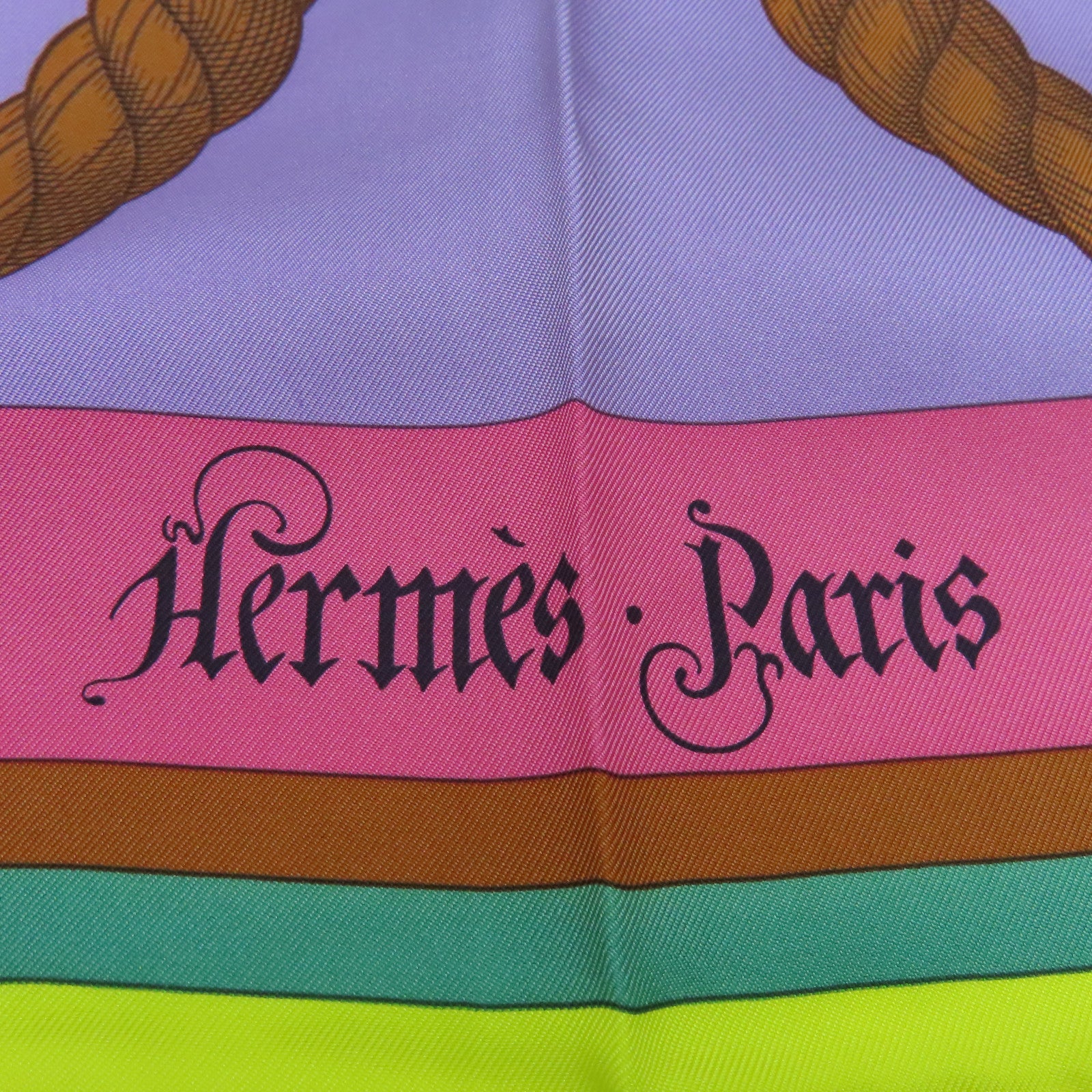 HERMES 絲質Scarf 90x90絲巾黃色/多色