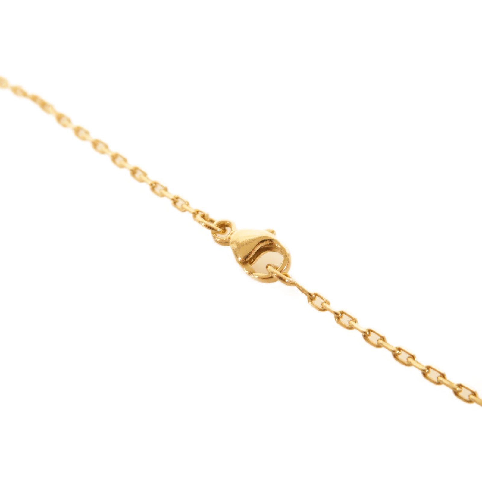 HERMES 牛角/金屬Necklace項鍊啡色/金色