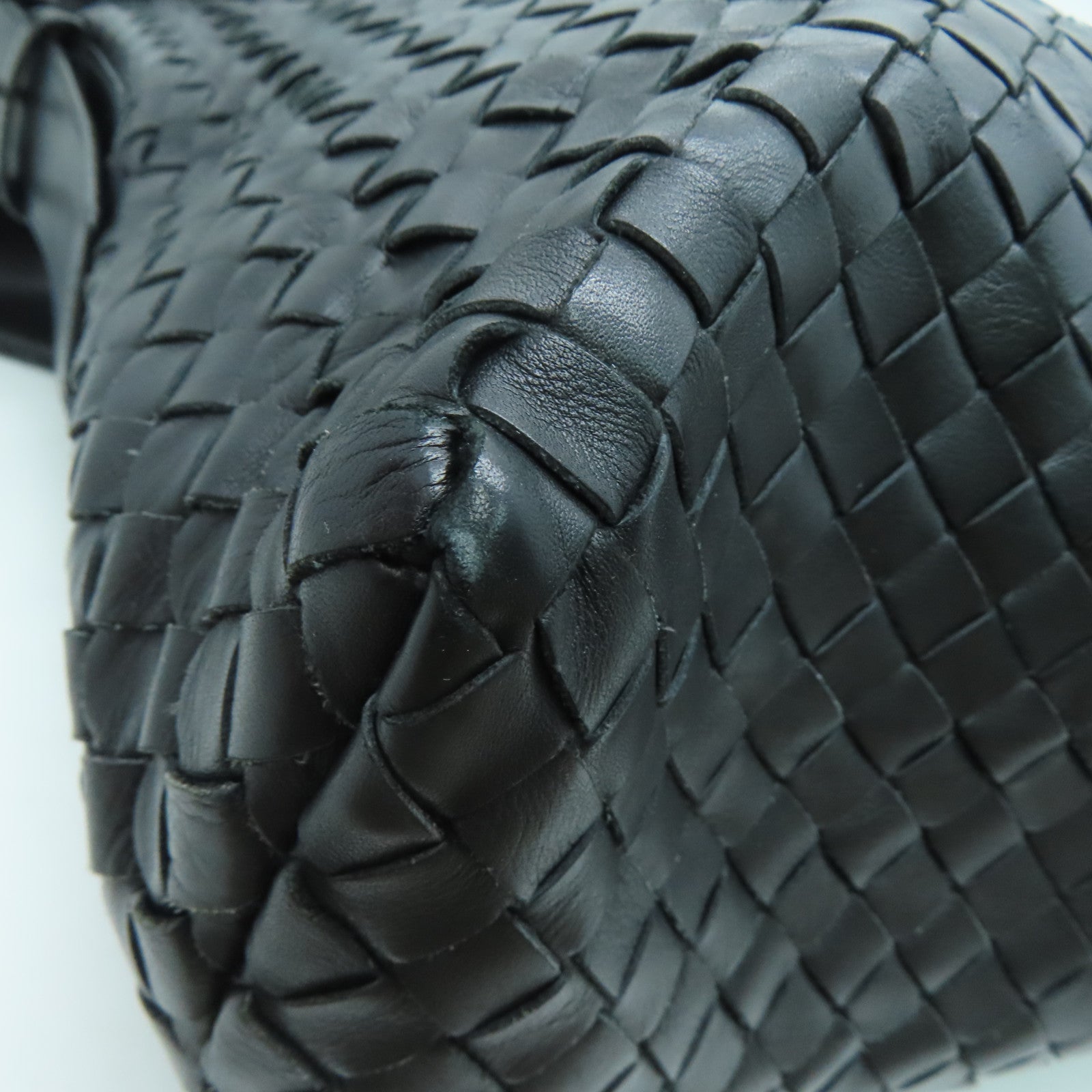 BOTTEGA VENETA 織紋牛皮皮革Shoulder Bag肩背袋黑色