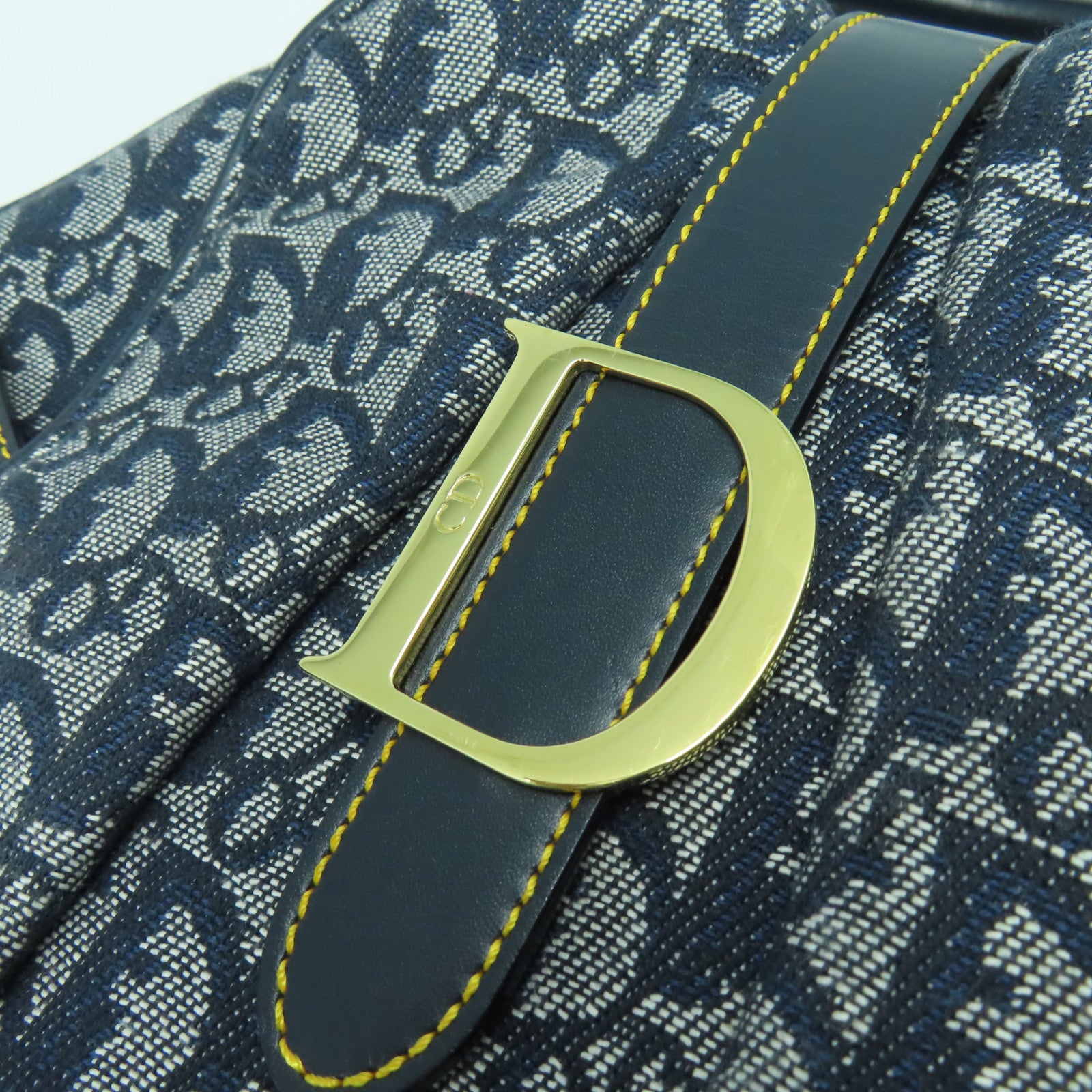 Dior 帆布Hand Bag金扣手挽袋藍色